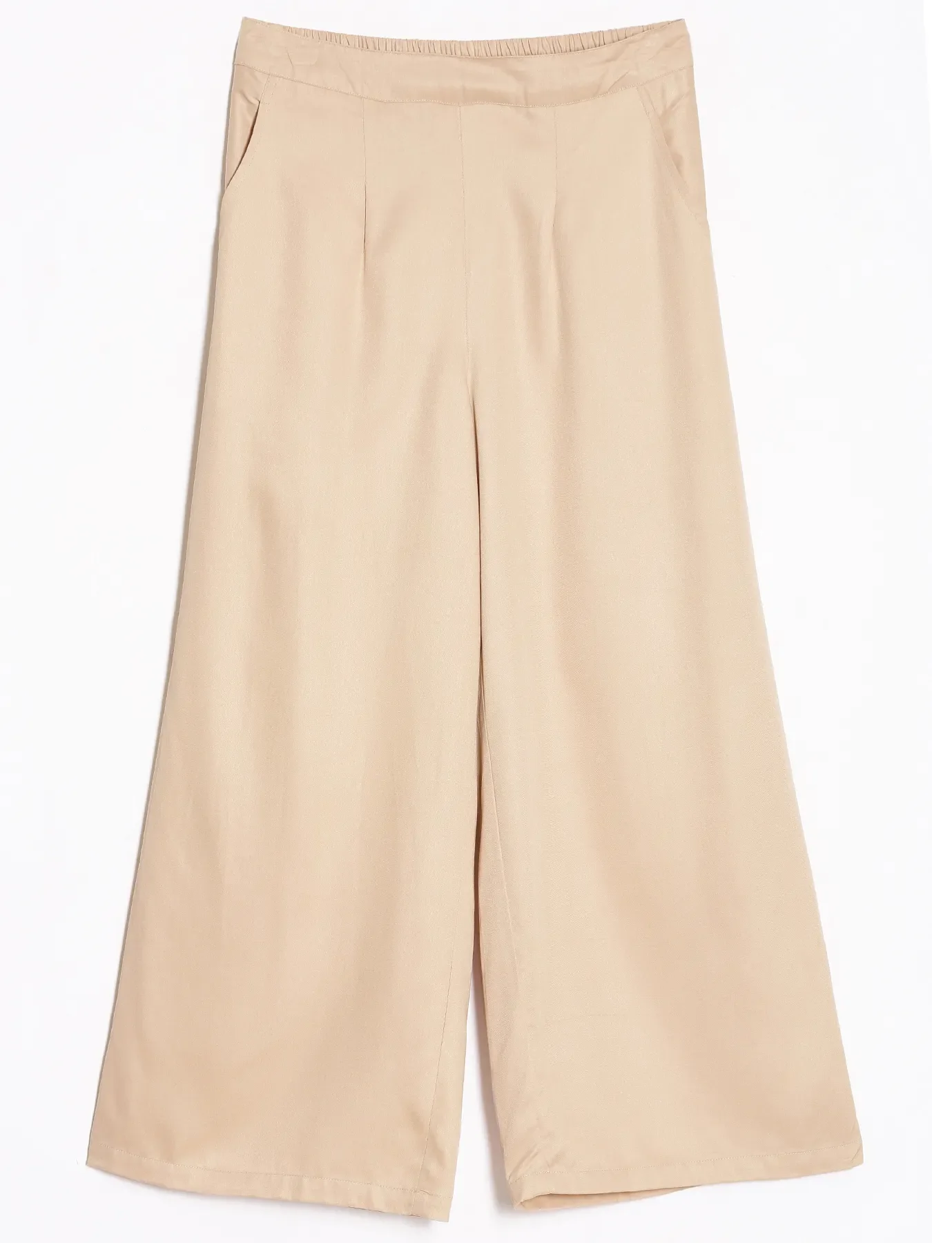 Women Beige Viscose Palazzo Pant - Image 12