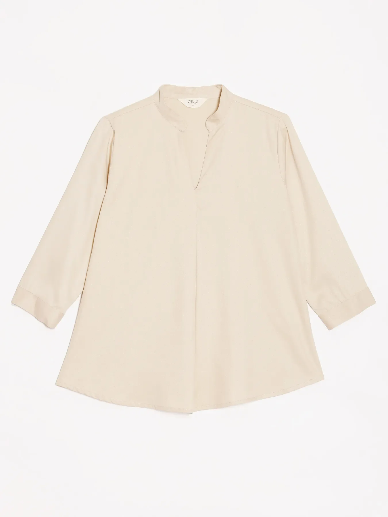 Women Beige Viscose Pleated Top - Image 11