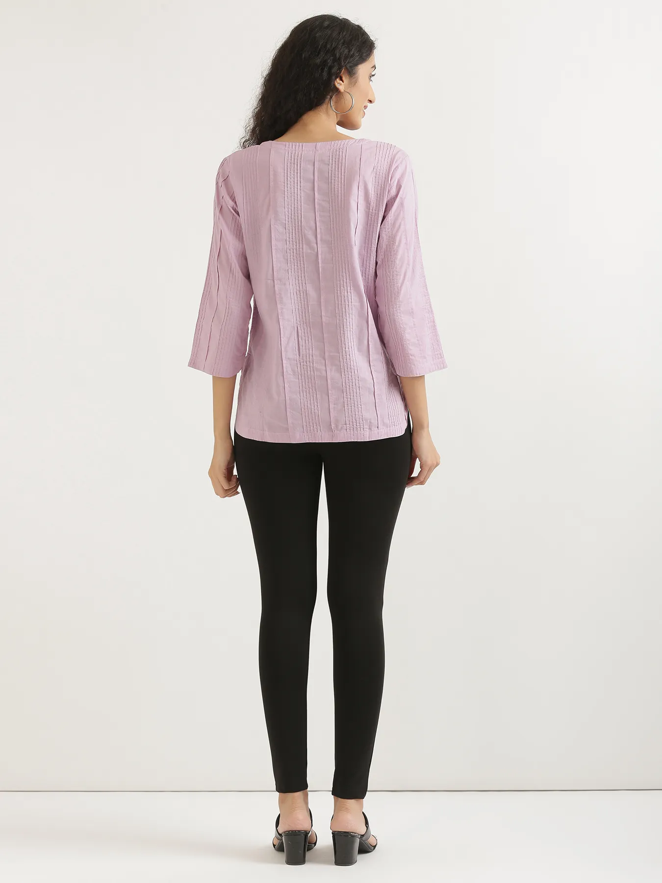 Women Black 4-Way Stretchable Pants - Image 10