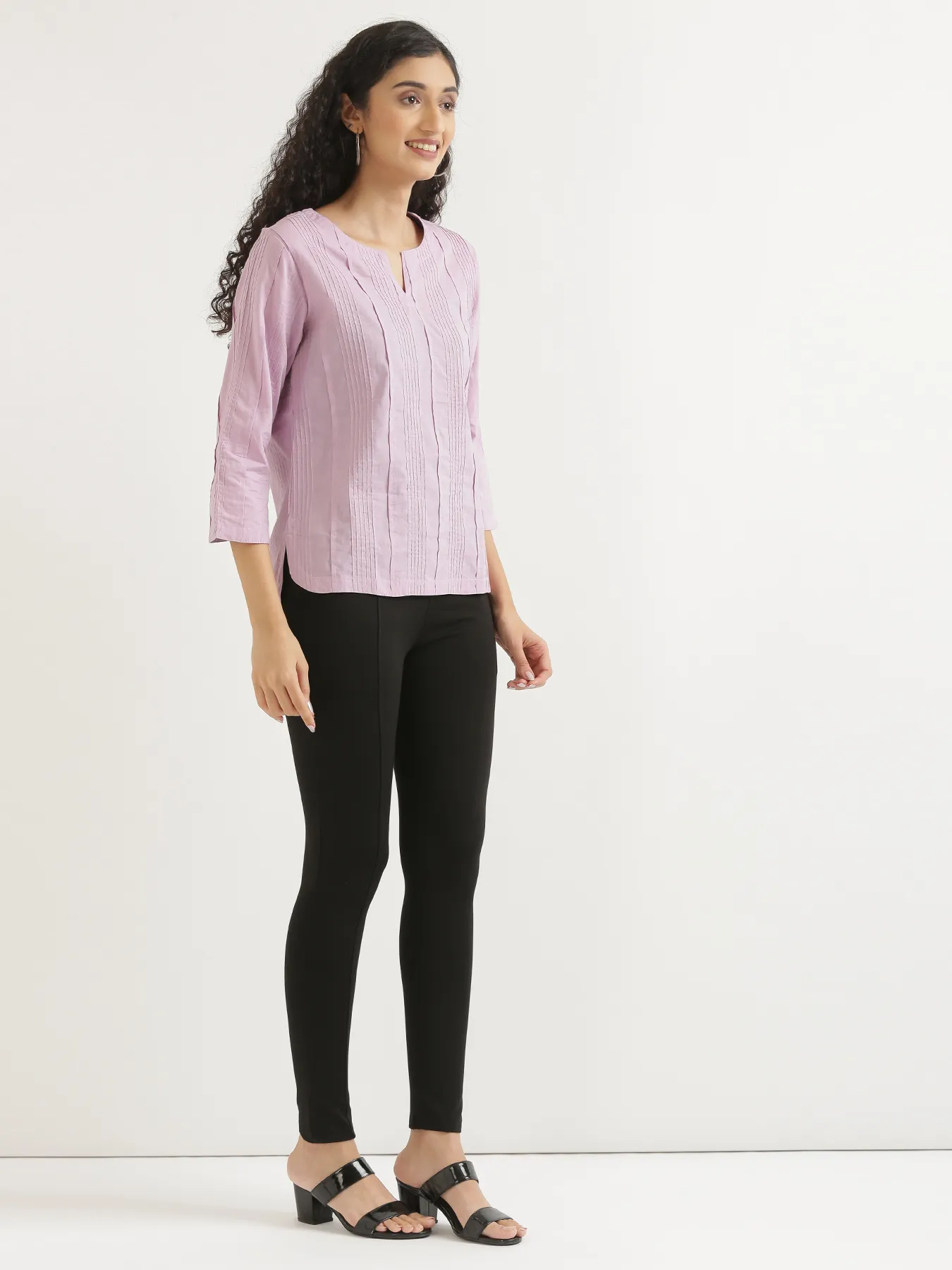 Women Black 4-Way Stretchable Pants - Image 11