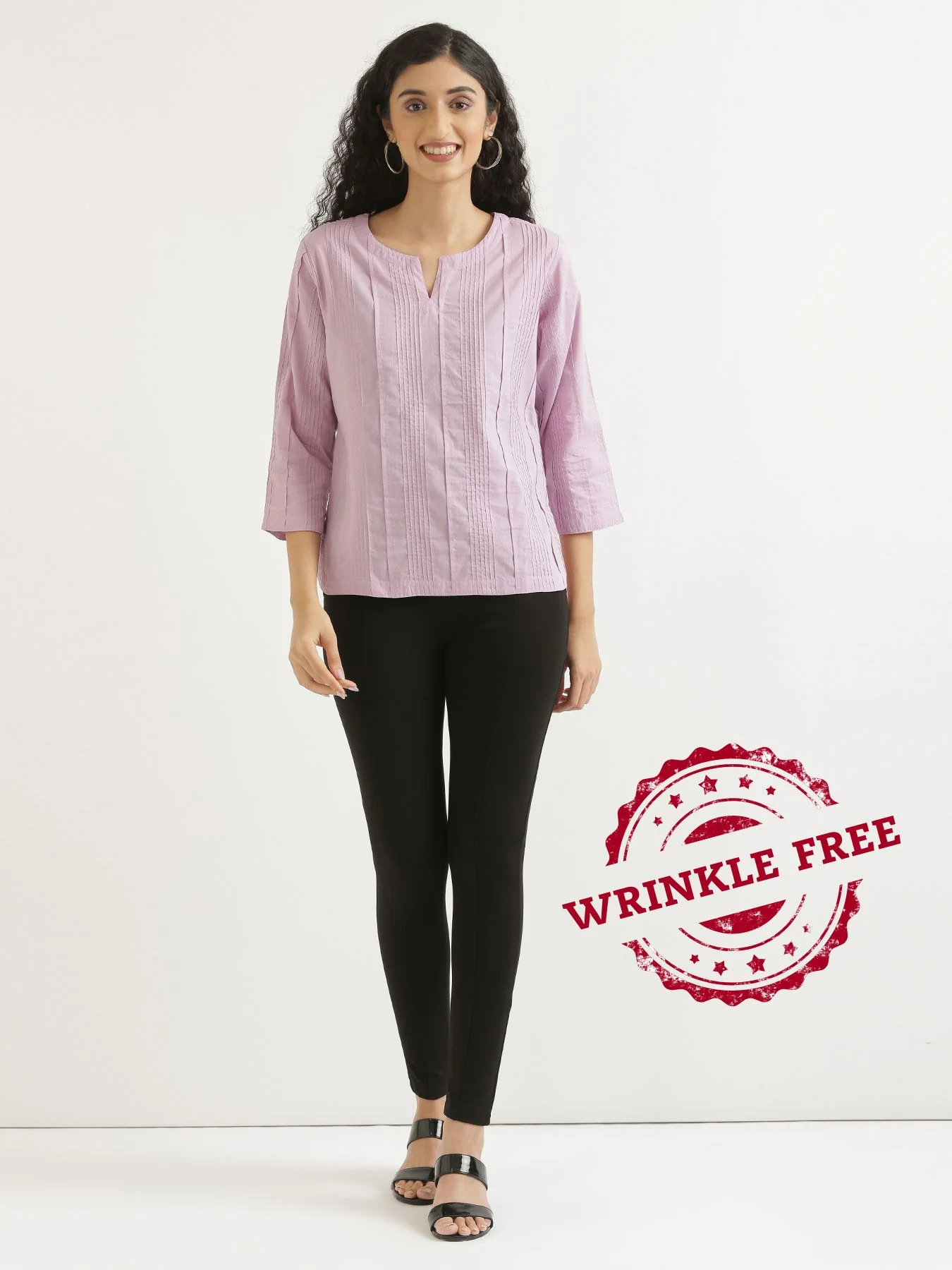 Women Black 4-Way Stretchable Pants - Image 4