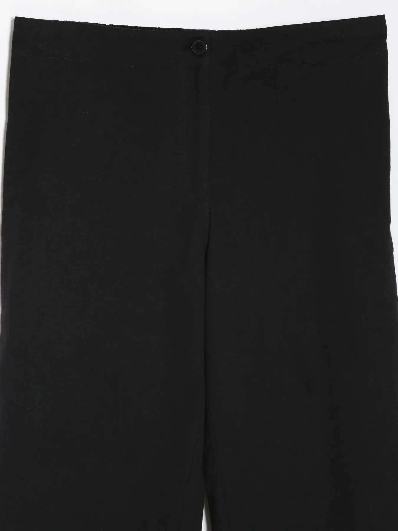 Women Black Airy Linen Straight Pants - Image 16