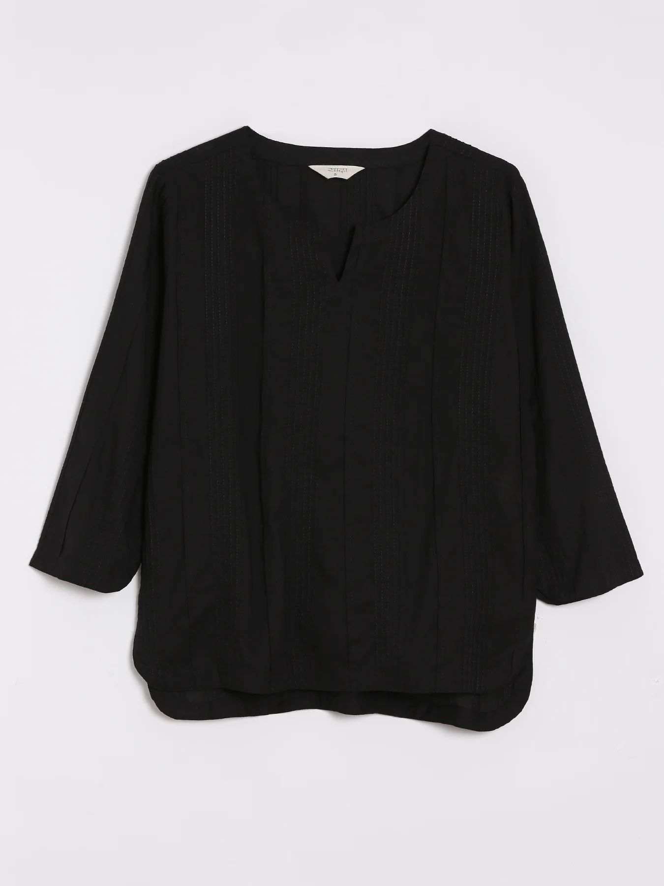 Women Black Everyday Cotton Top - Image 4