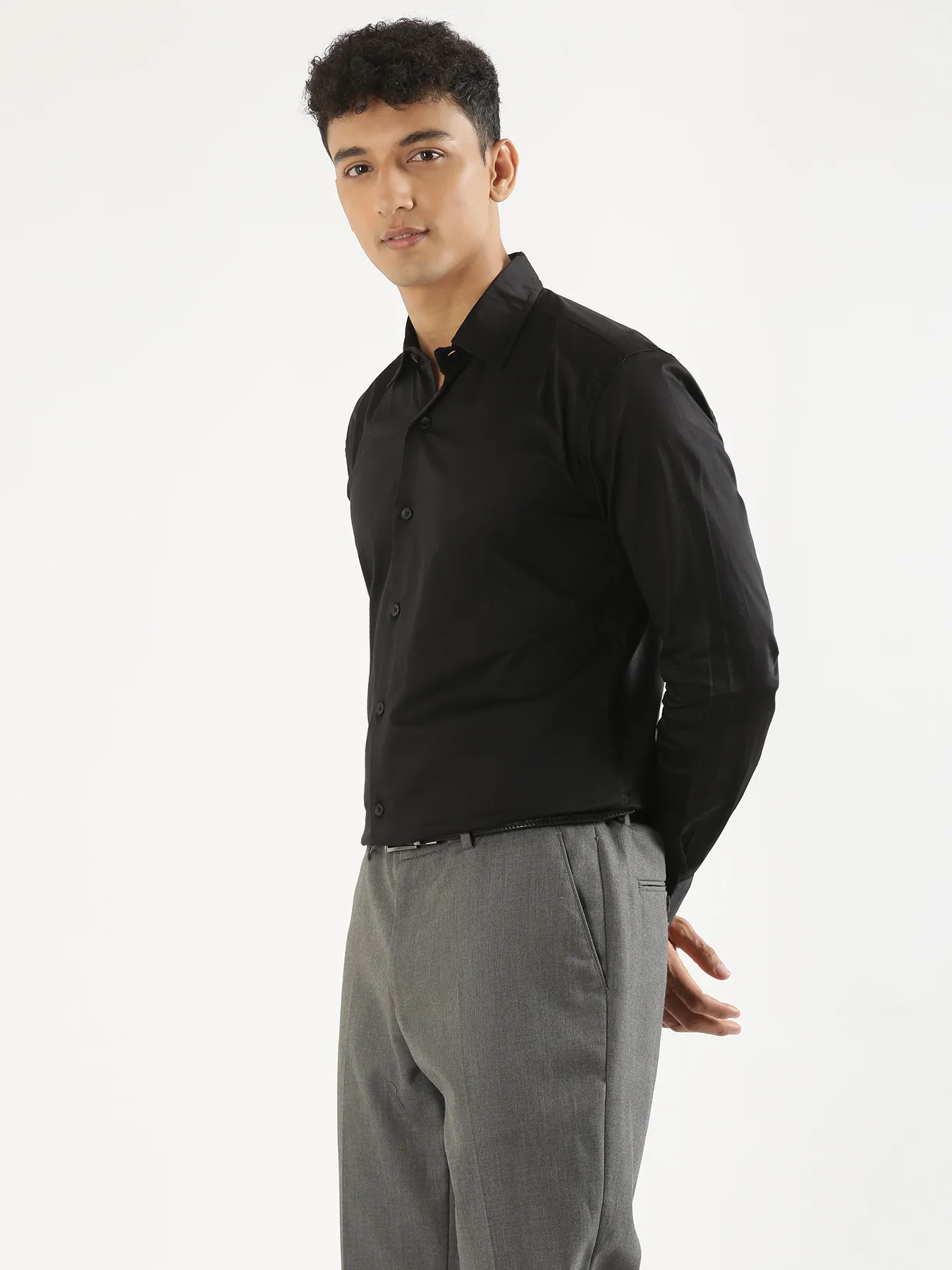 Men Black Formal Shirt - Image 5