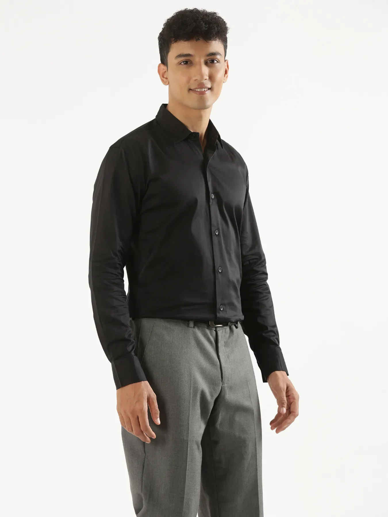 Men Black Formal Shirt - Image 6
