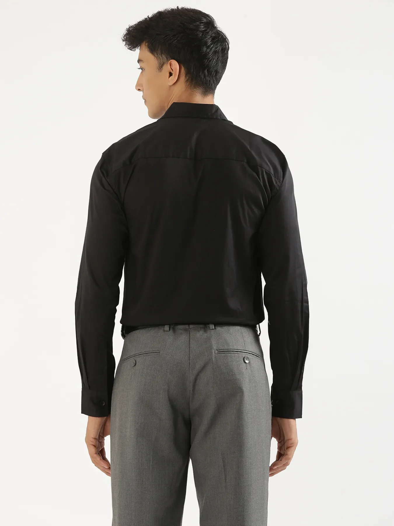 Men Black Formal Shirt - Image 7