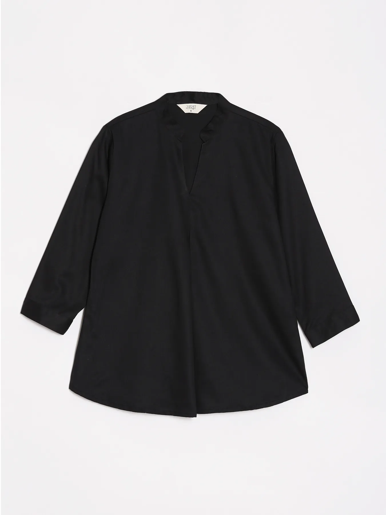 Women Black Viscose Pleated Top - Image 11