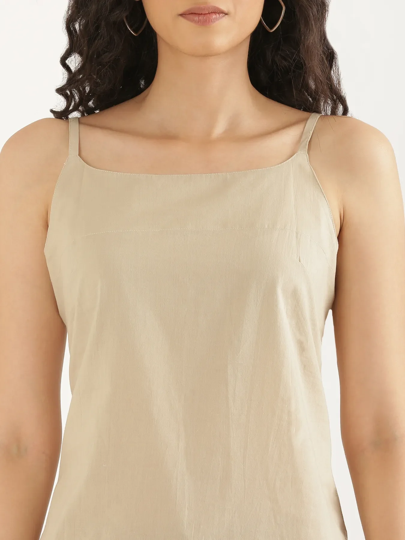 Black , White & Nude Cotton Camisole Top - Image 9