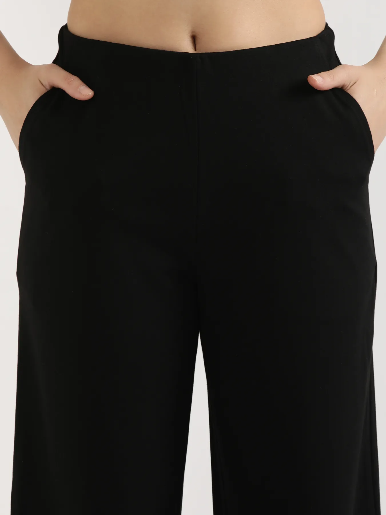 Women Black Wide Leg Pants - Image 7