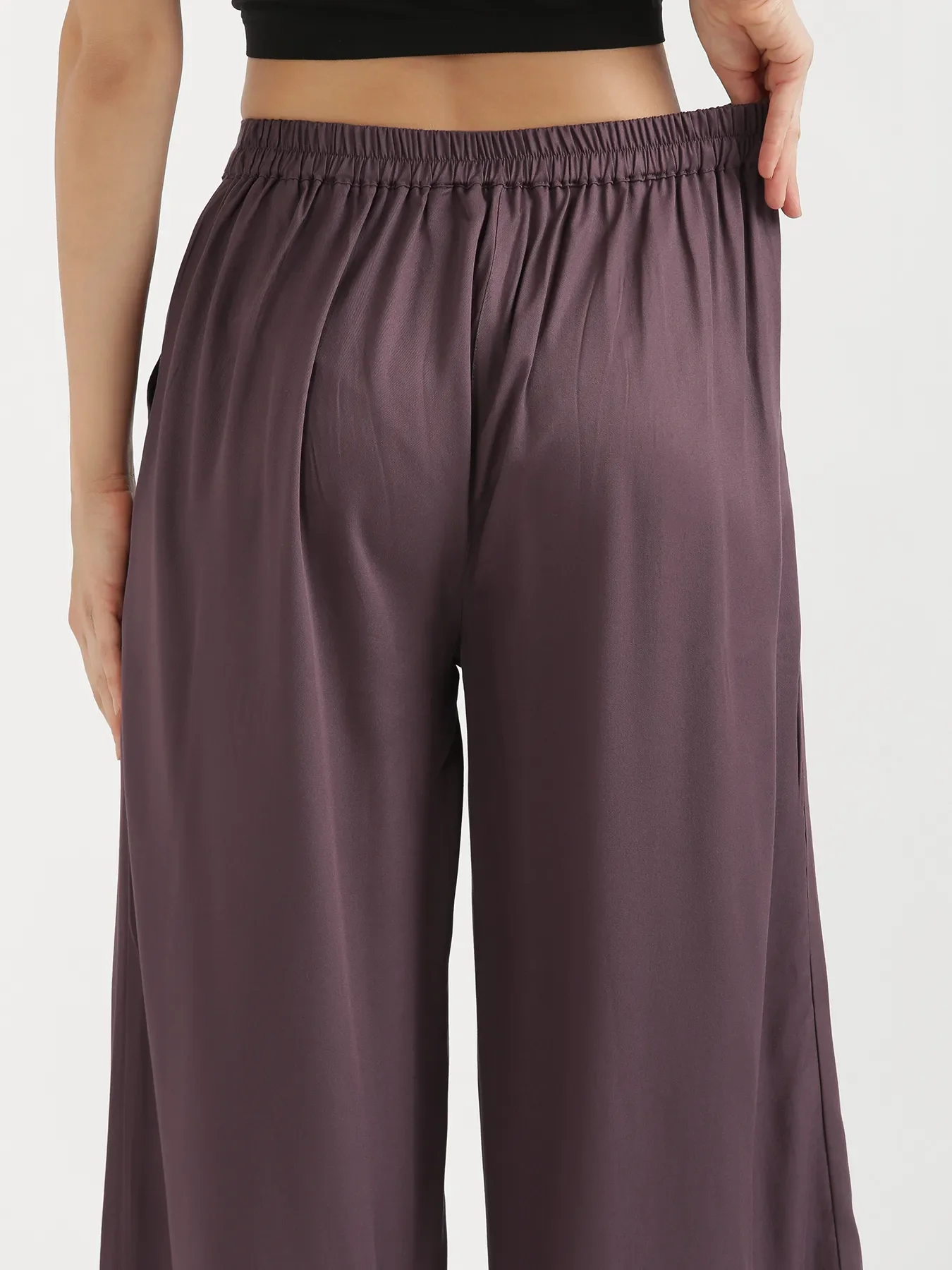 Women Brinjal Viscose Palazzo Pant - Image 8