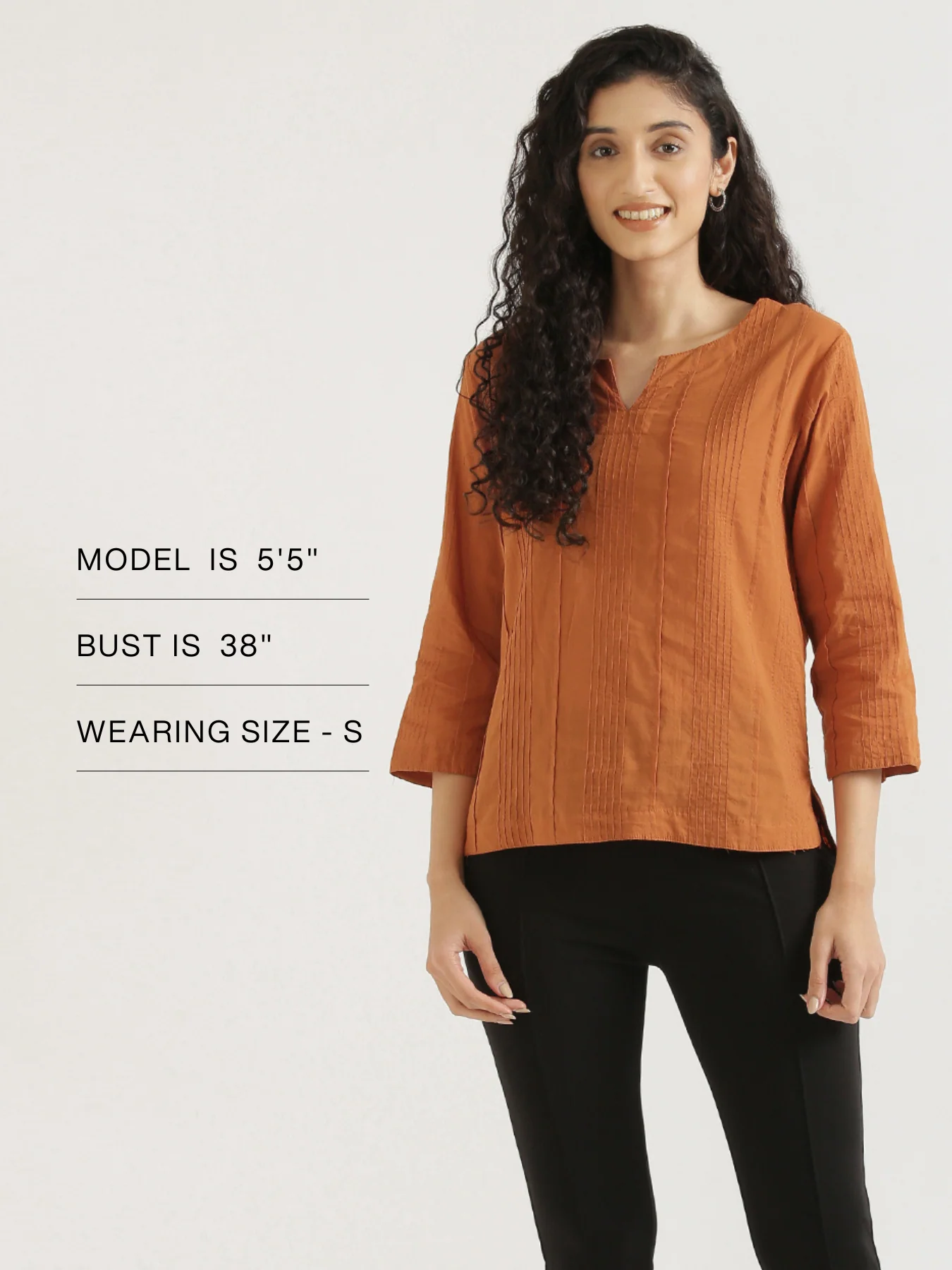 Women Cinnamon Everyday Cotton Top - Image 12