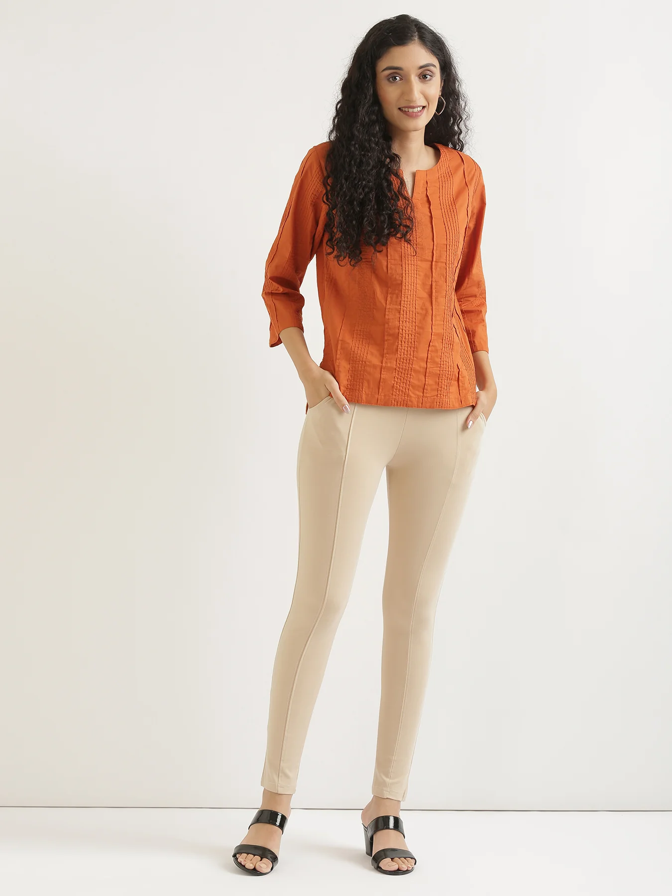 Women Cinnamon Everyday Cotton Top - Image 7