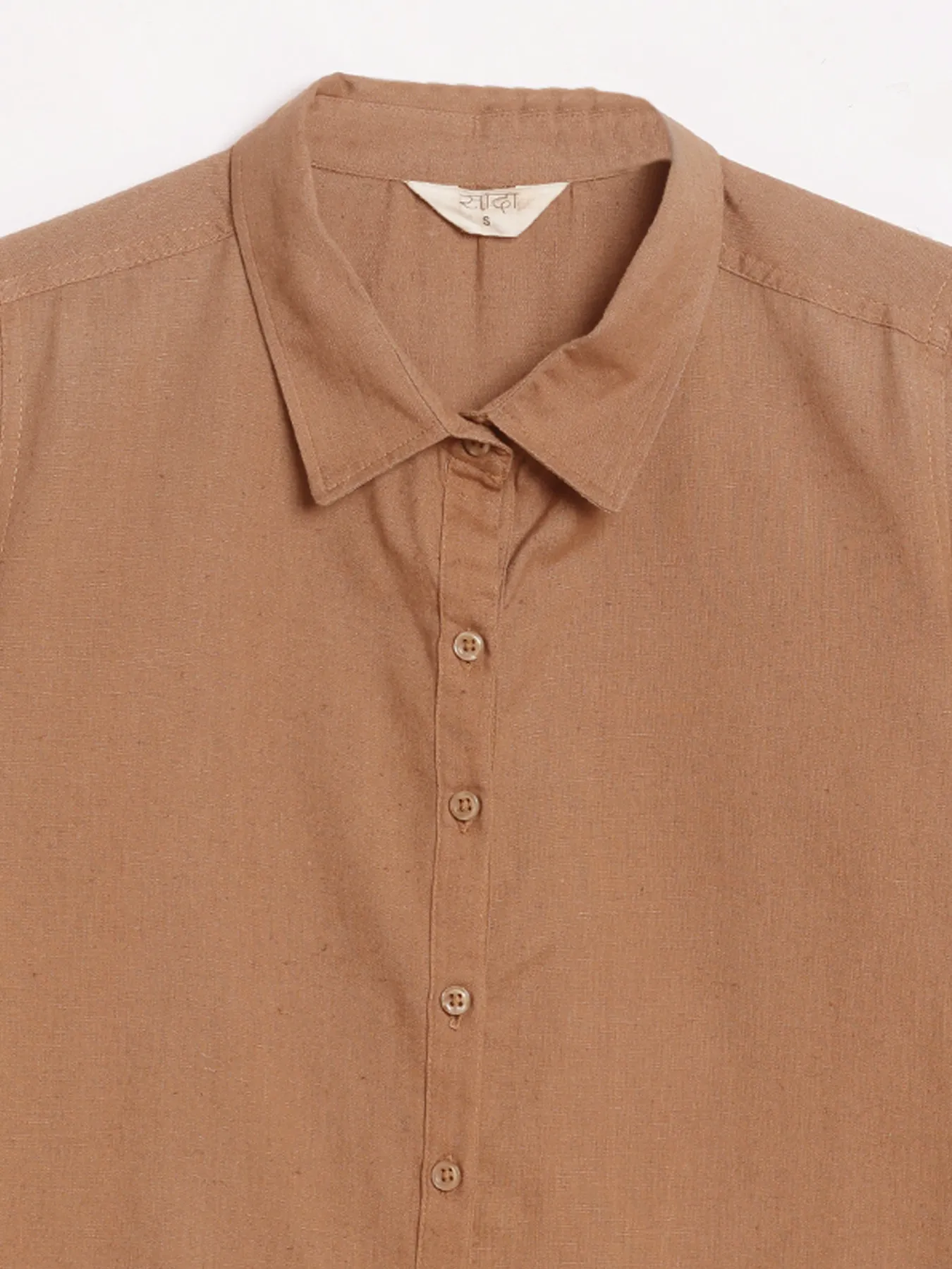 Women Coffee Brown Airy-Linen Shirt - Image 14
