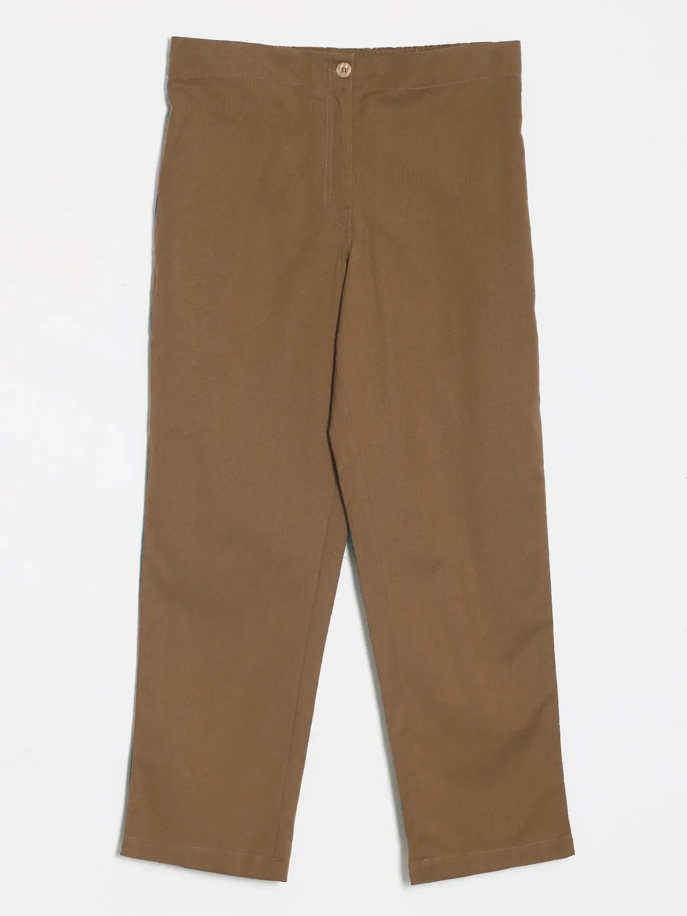 Women Coffee Brown Airy Linen Straight Pants - Image 12