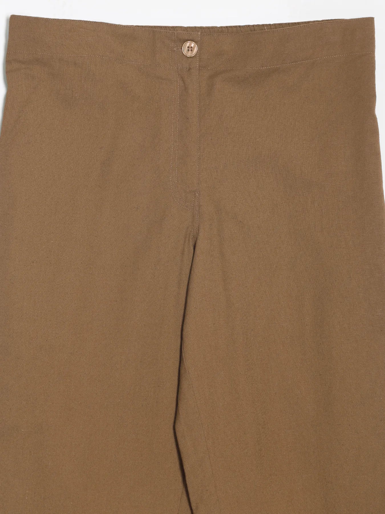 Women Coffee Brown Airy Linen Straight Pants - Image 13