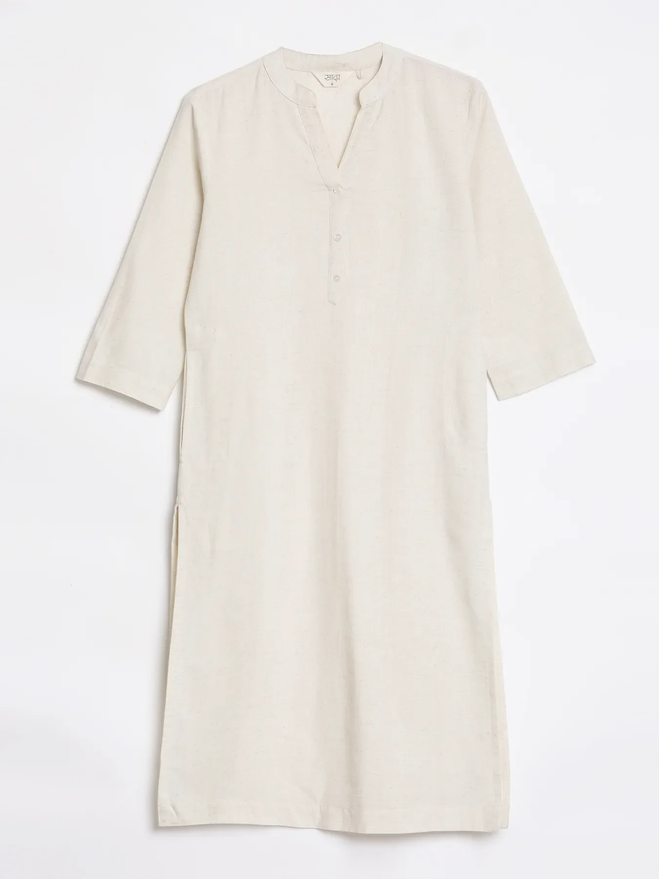 Women Ecru Airy Linen Long Kurta - Image 13