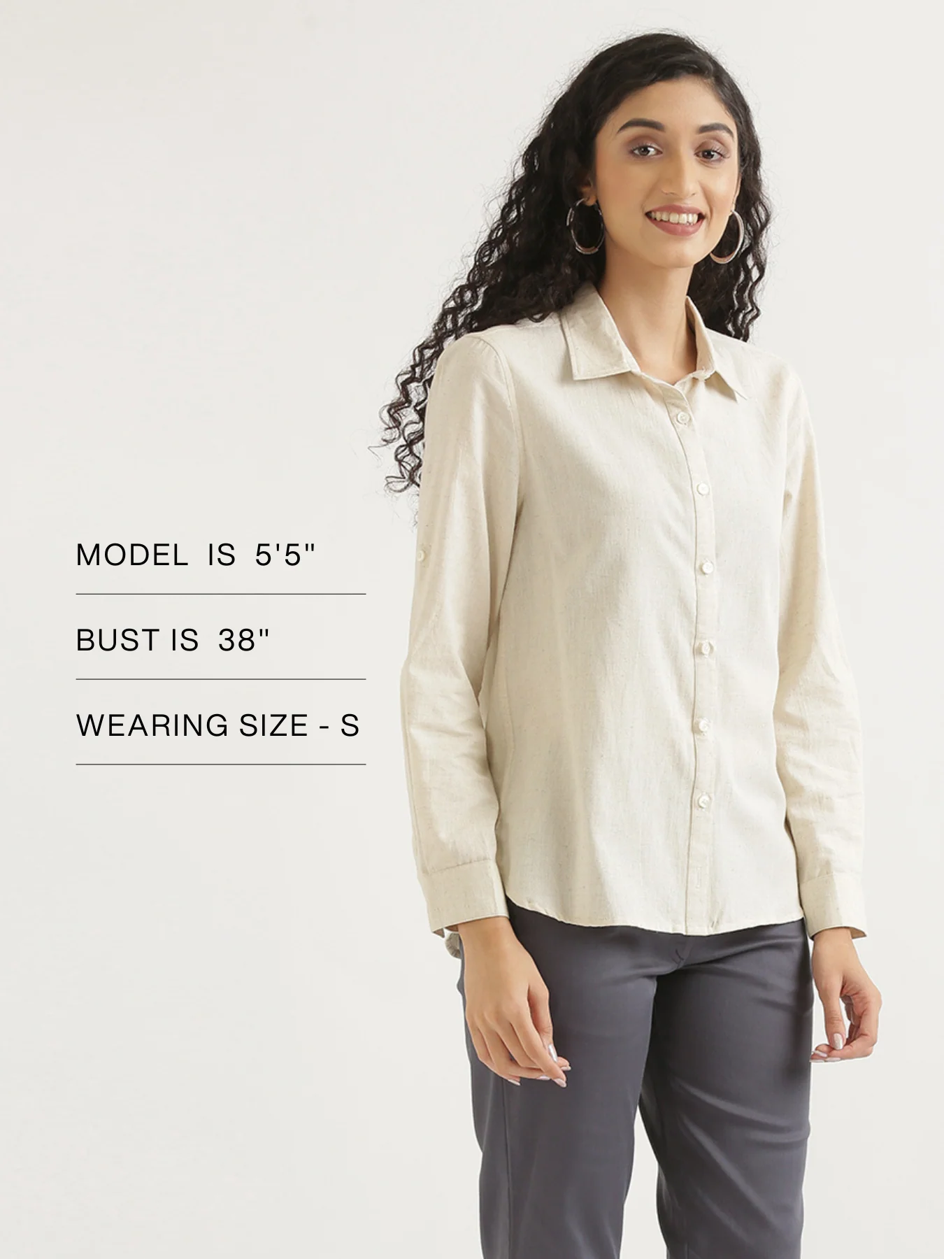 Women Ecru Airy-Linen Shirt - Image 16