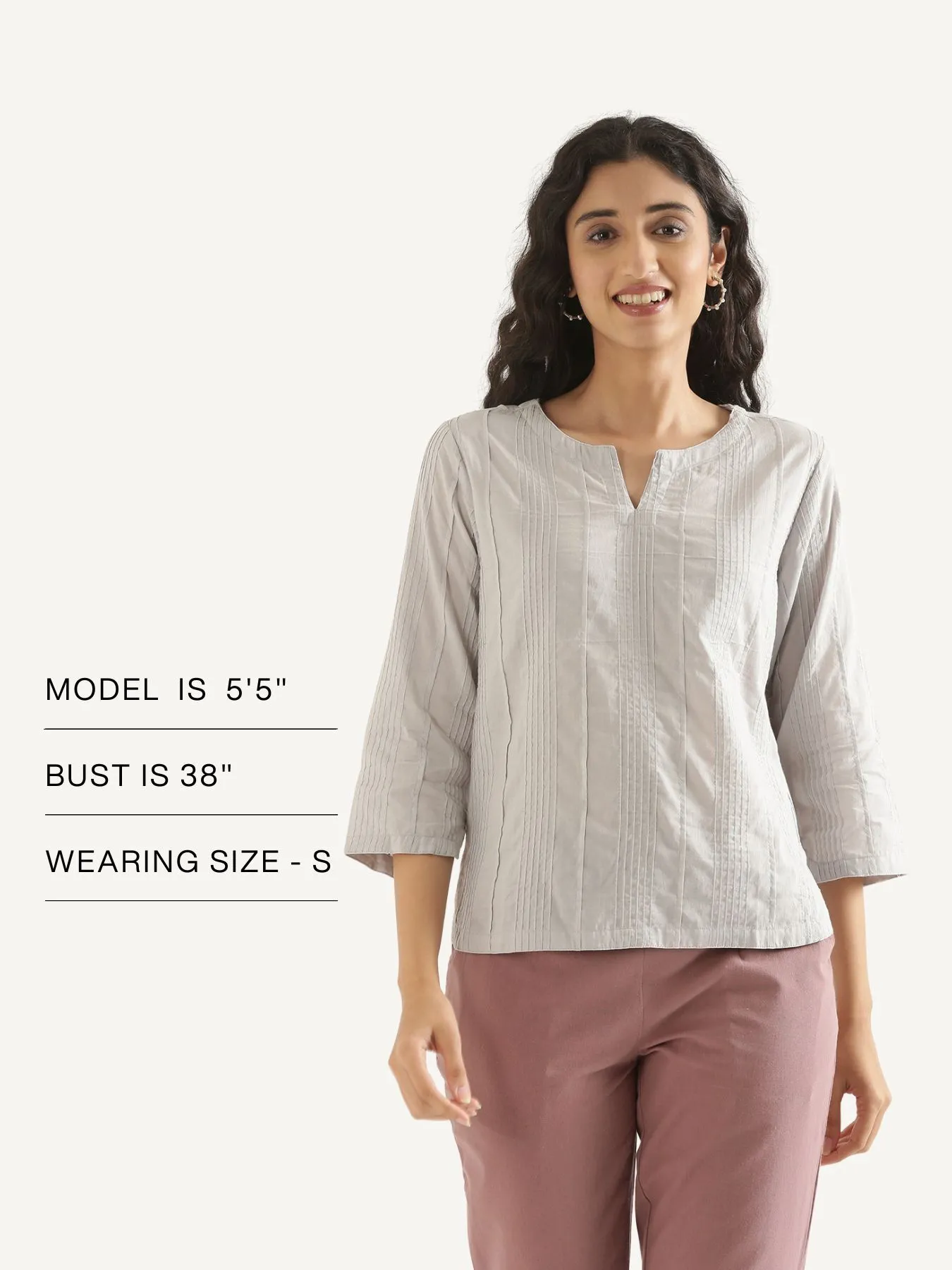 Women Grey Everyday Cotton Top - Image 14