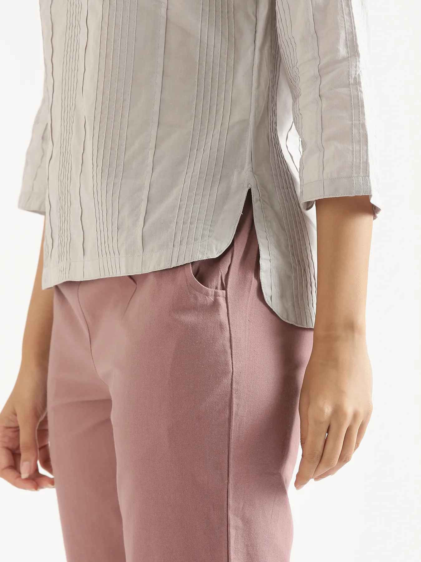 Women Grey Everyday Cotton Top - Image 6