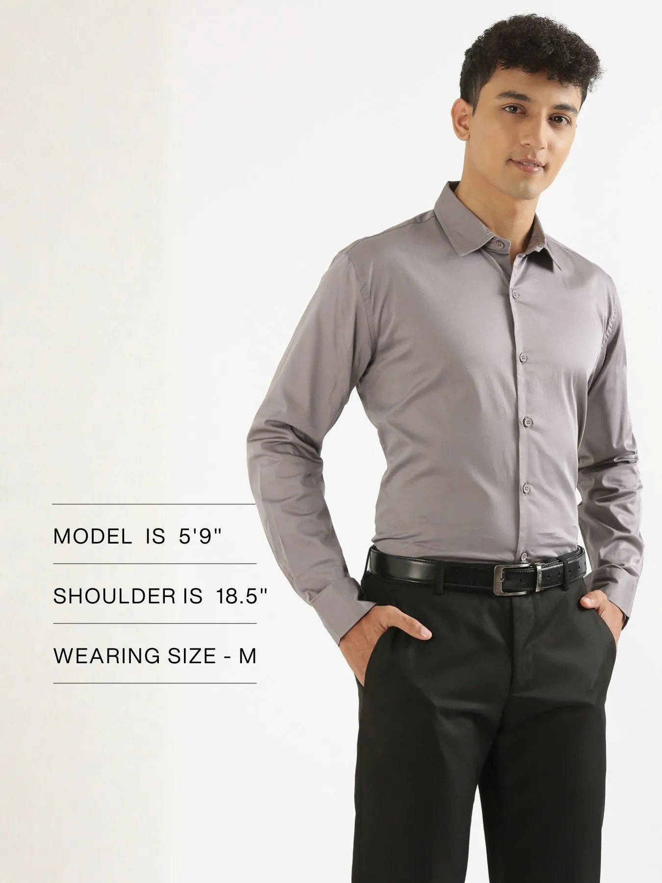 Men Grey Formal Shirt - Image 15