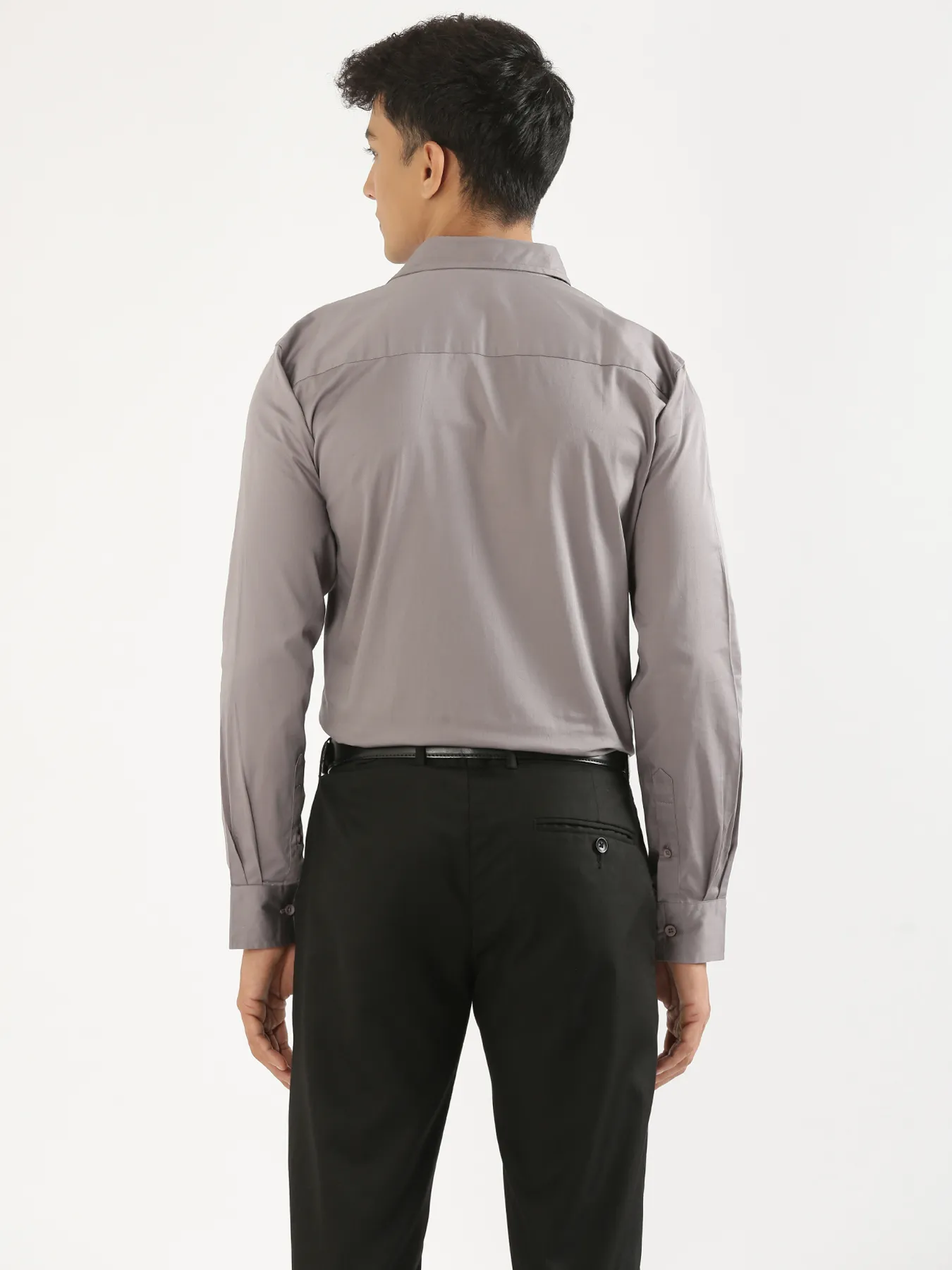 Men Grey Formal Shirt - Image 3