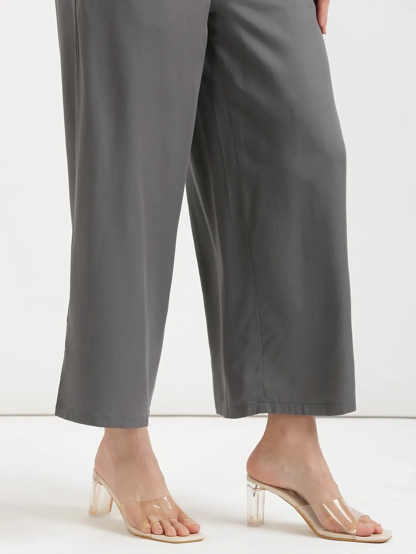 Women Grey Viscose Palazzo Pant - Image 11