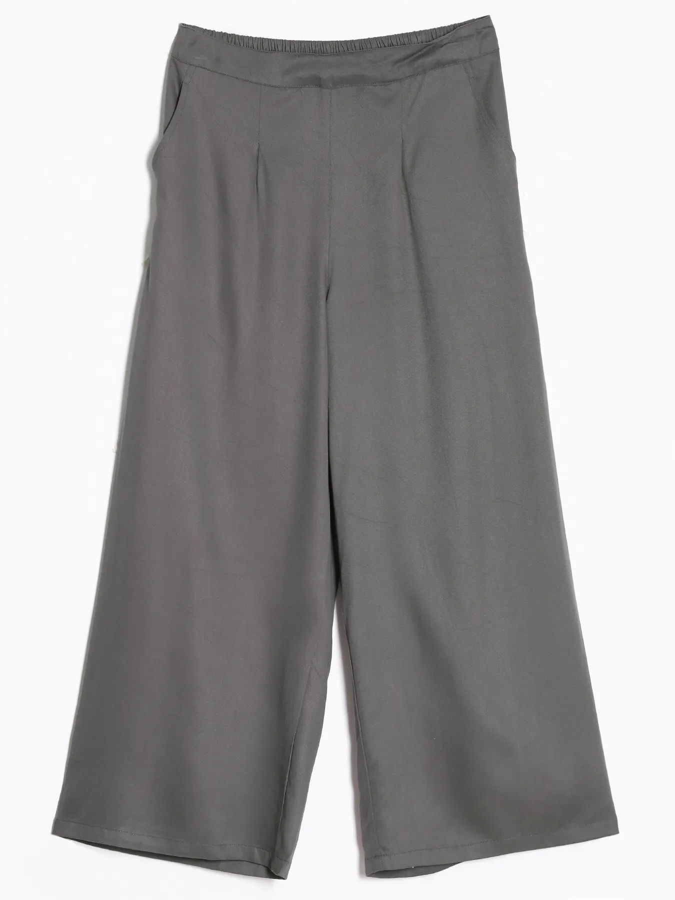 Women Grey Viscose Palazzo Pant - Image 12