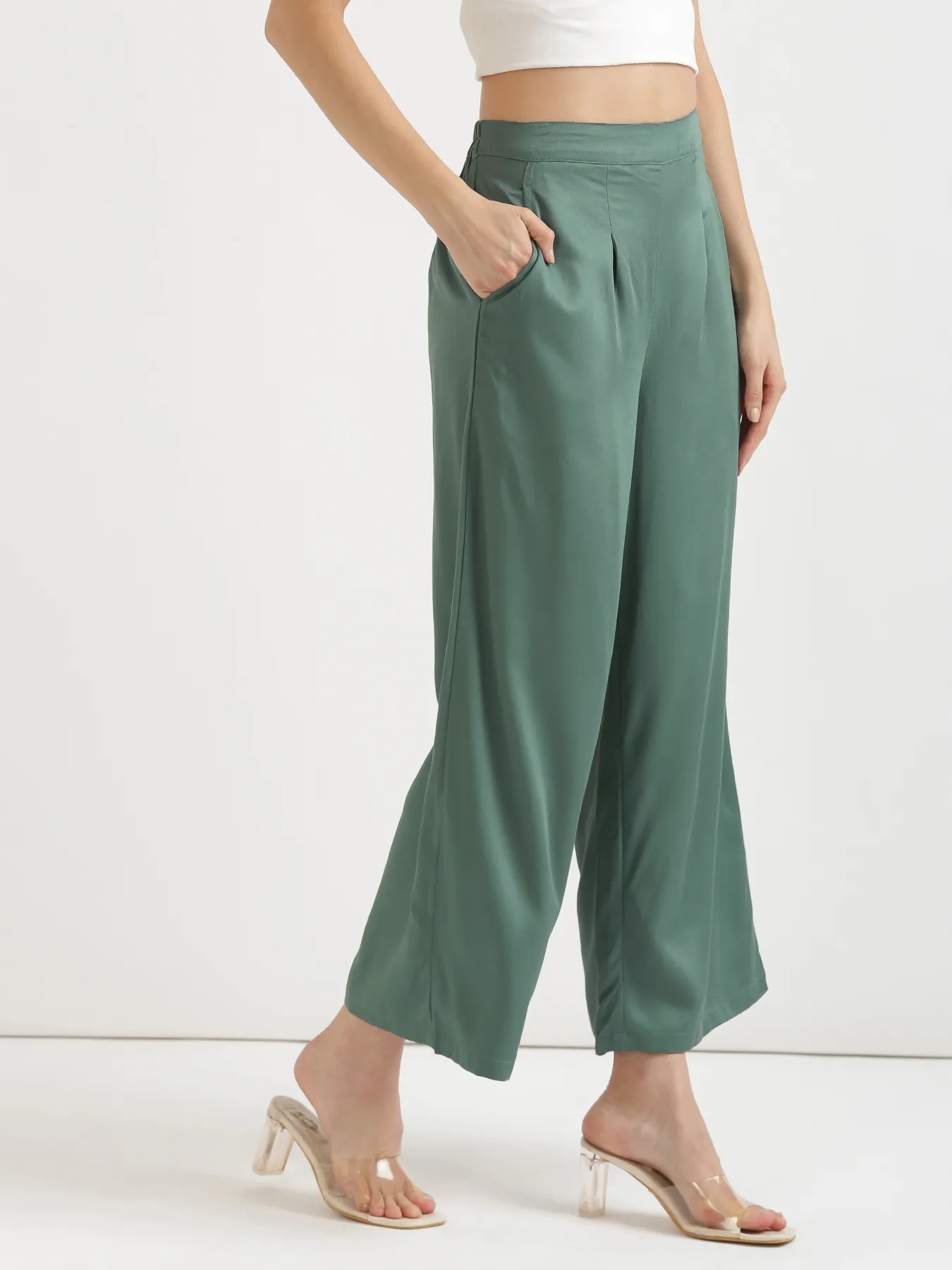 Women Jade Viscose Palazzo Pant - Image 7