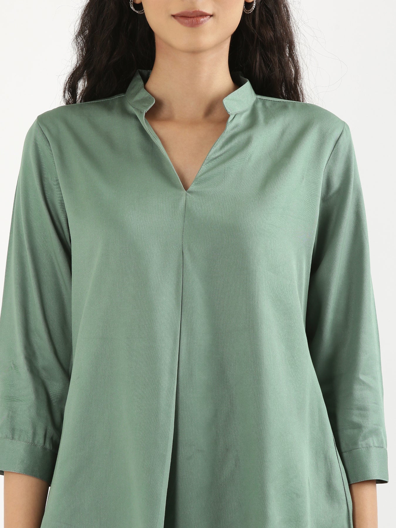 Women Jade Viscose Pleated Top - Image 9