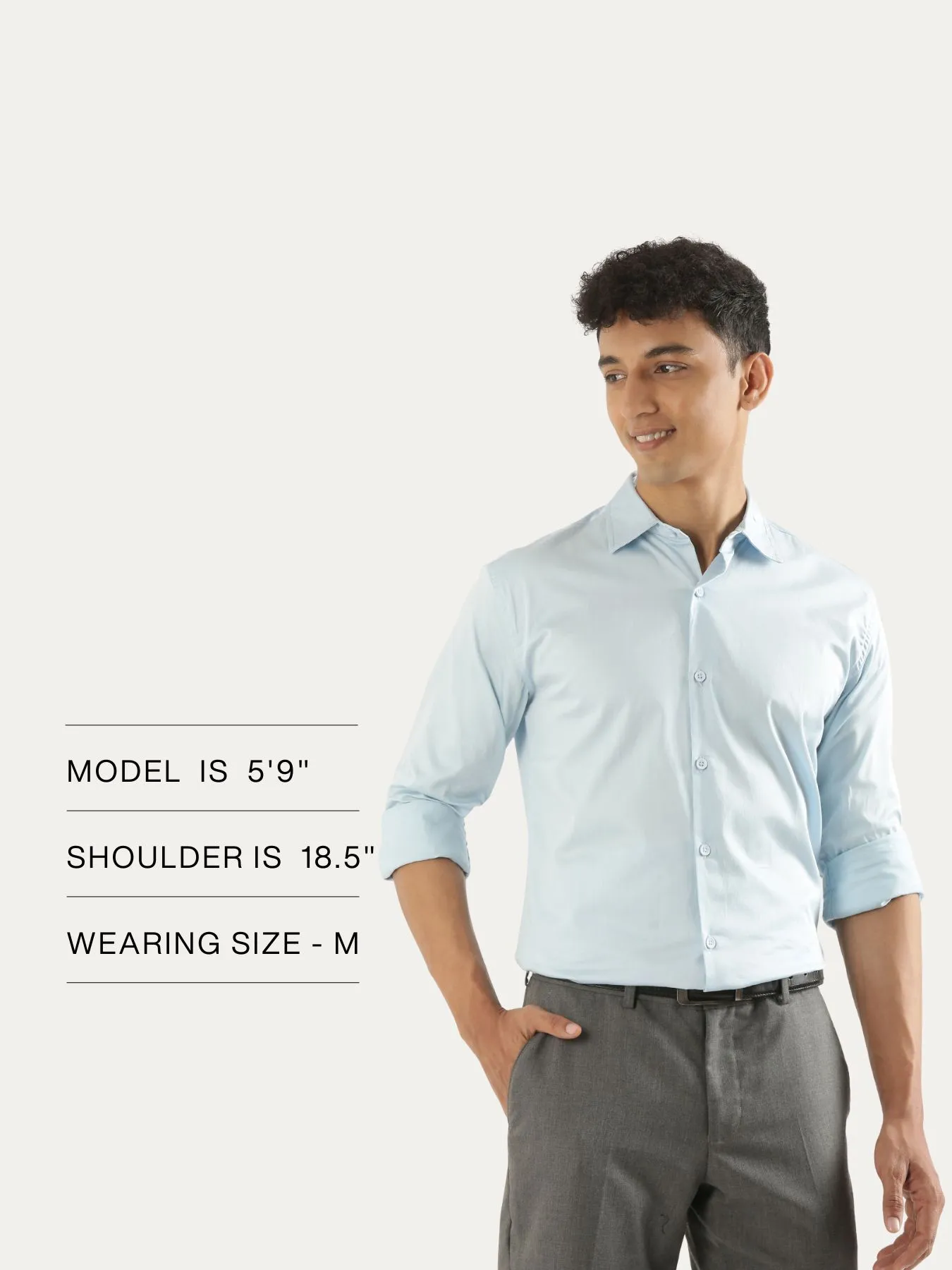 Men Light Blue Formal Shirt - Image 13