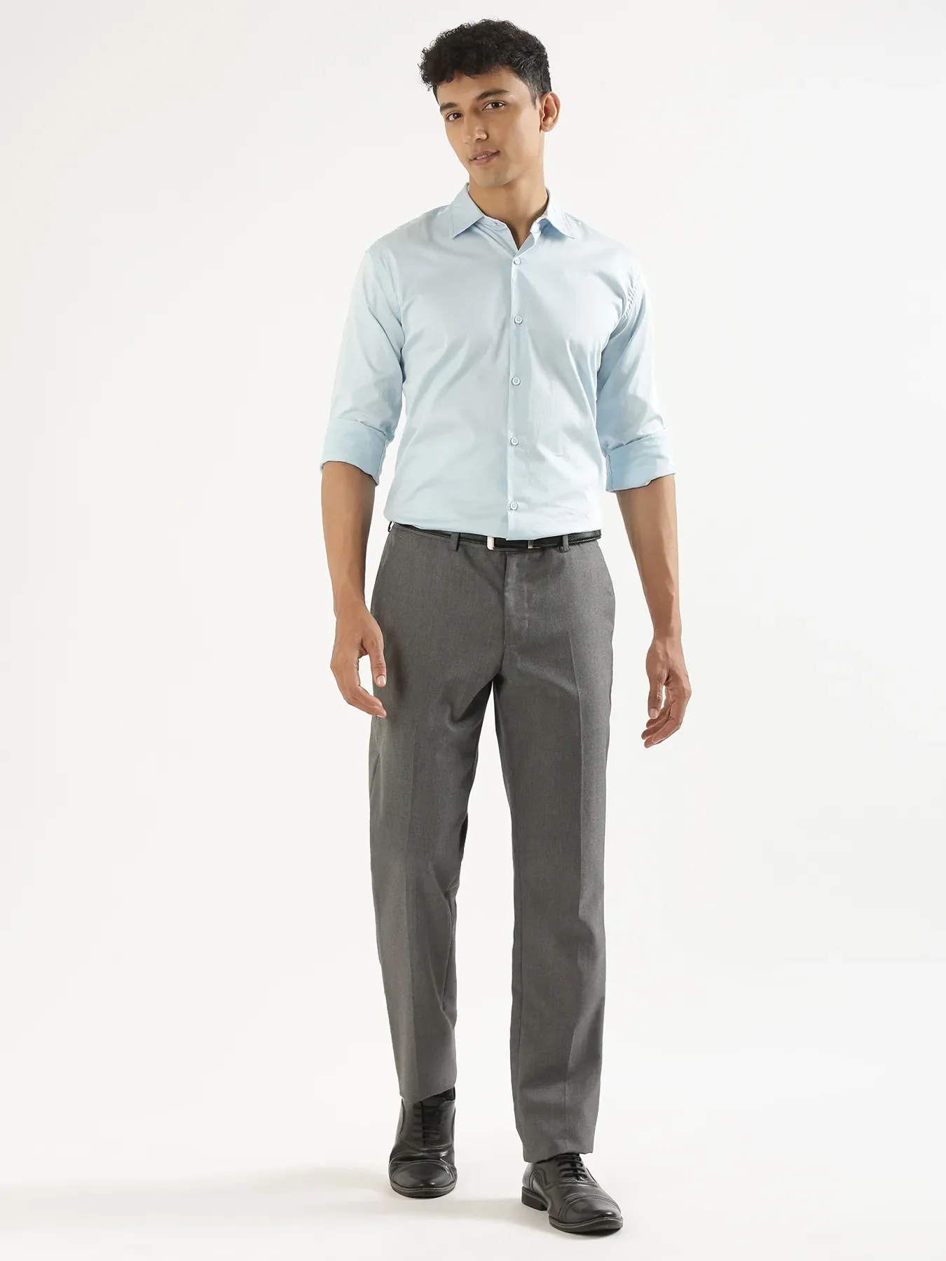 Men Light Blue Formal Shirt - Image 3