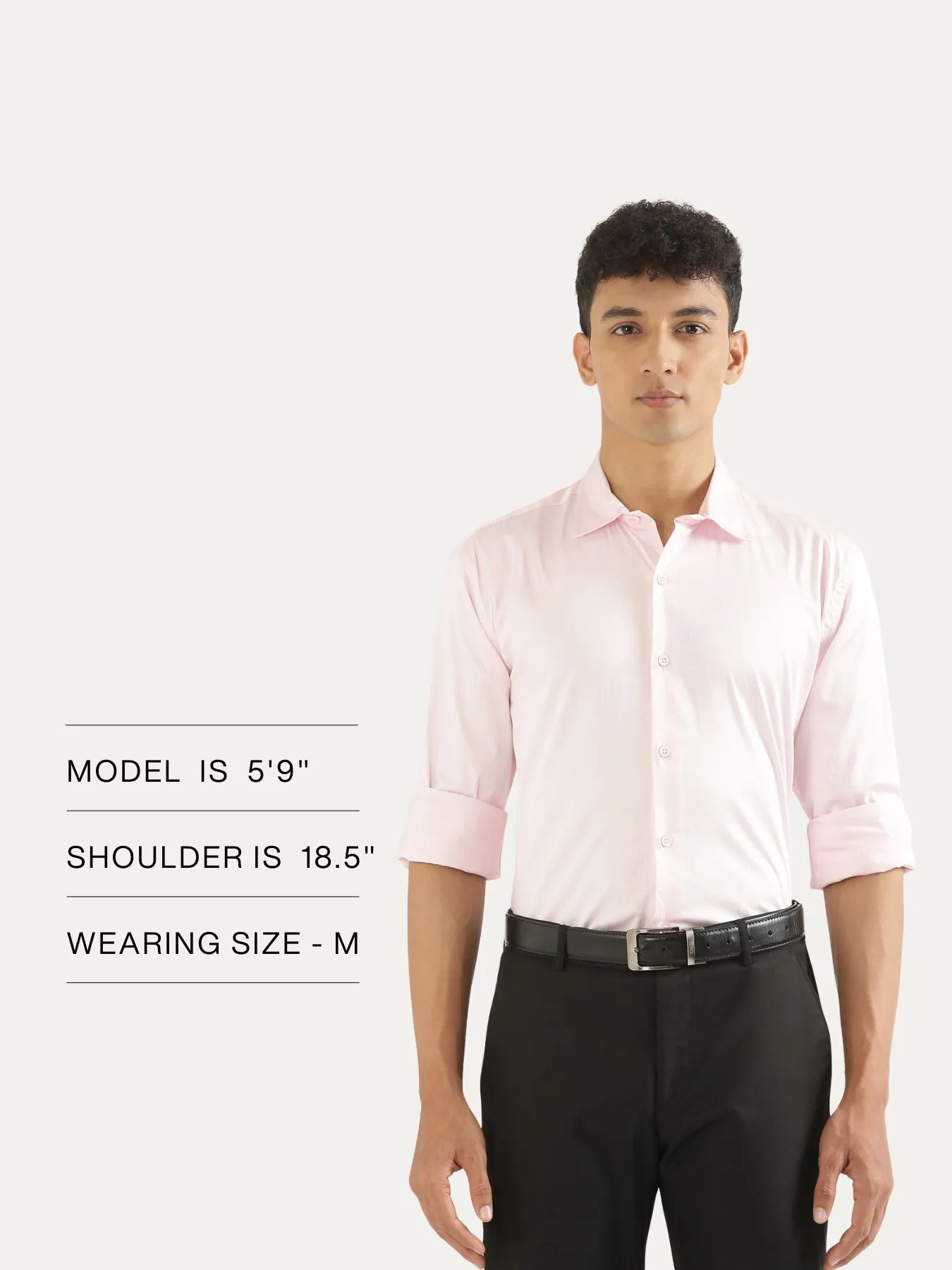 Men Light Pink Formal Shirt - Image 14