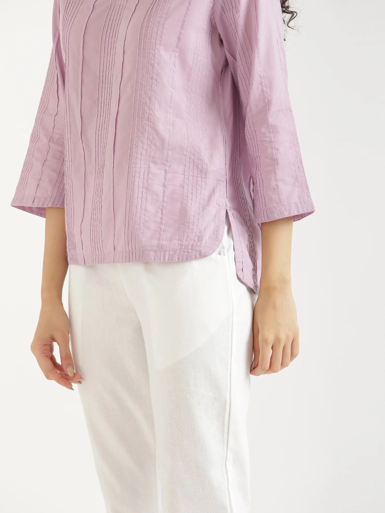 Women Lilac Everyday Cotton Top - Image 11