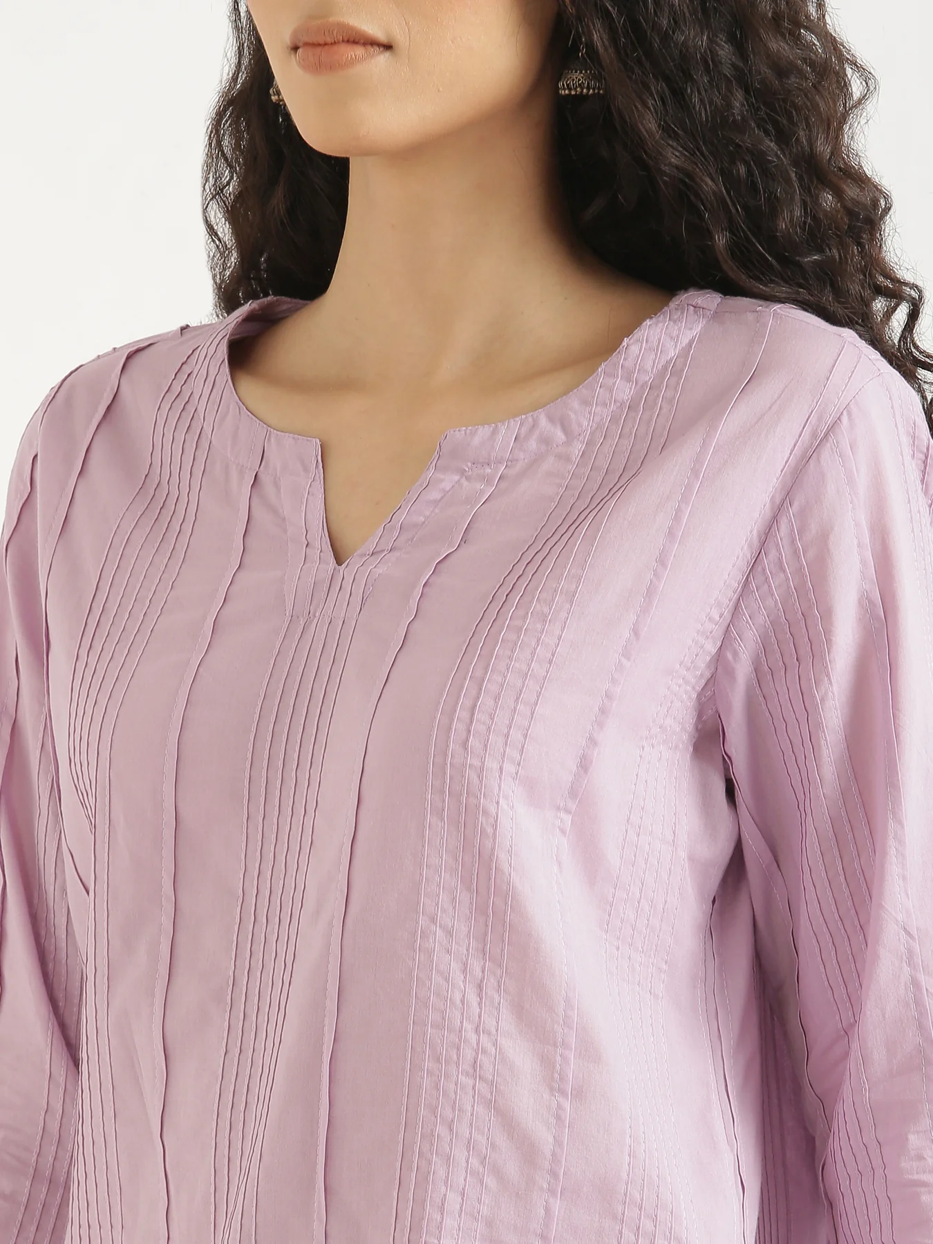 Women Lilac Everyday Cotton Top - Image 8