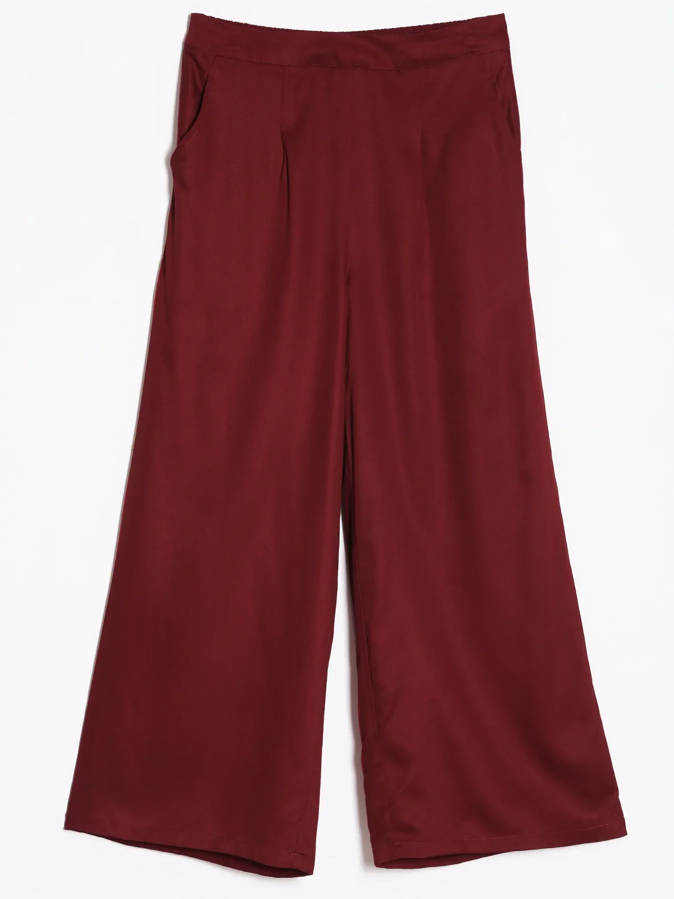 Women Maroon Viscose Palazzo Pant - Image 12
