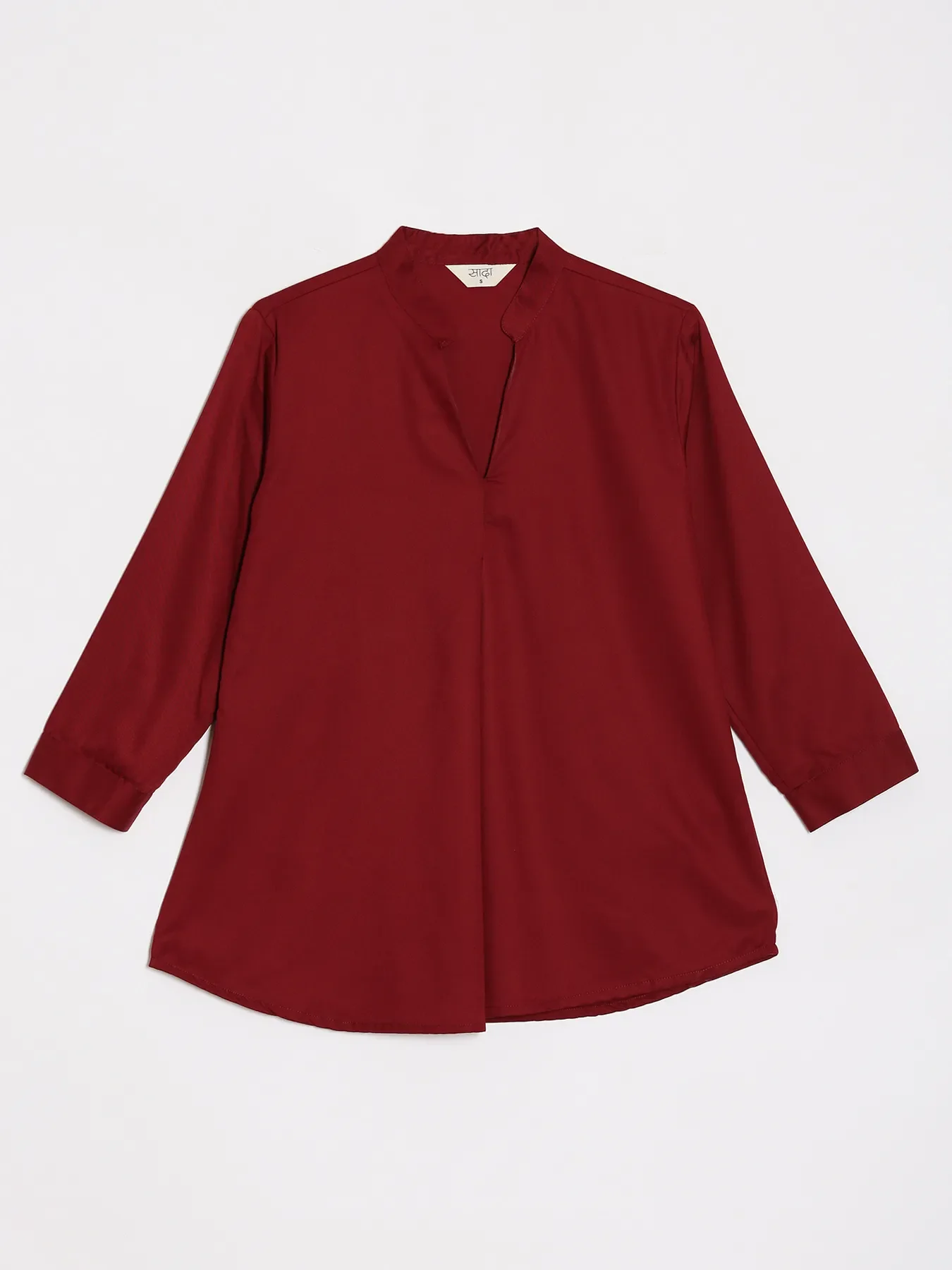 Women Maroon Viscose Pleated Top - Image 12