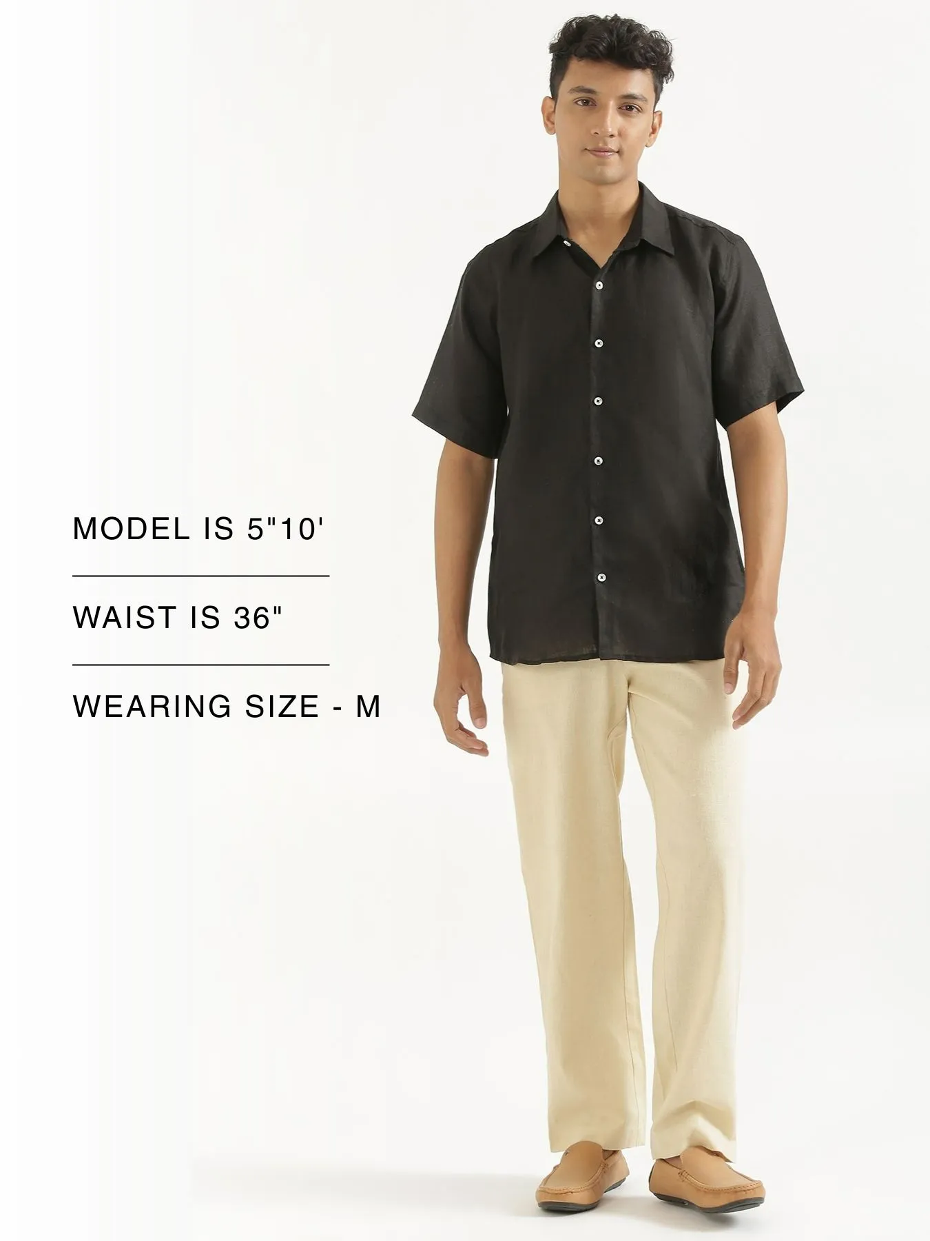 Men Beige Linen Blend Straight Pant - Image 12