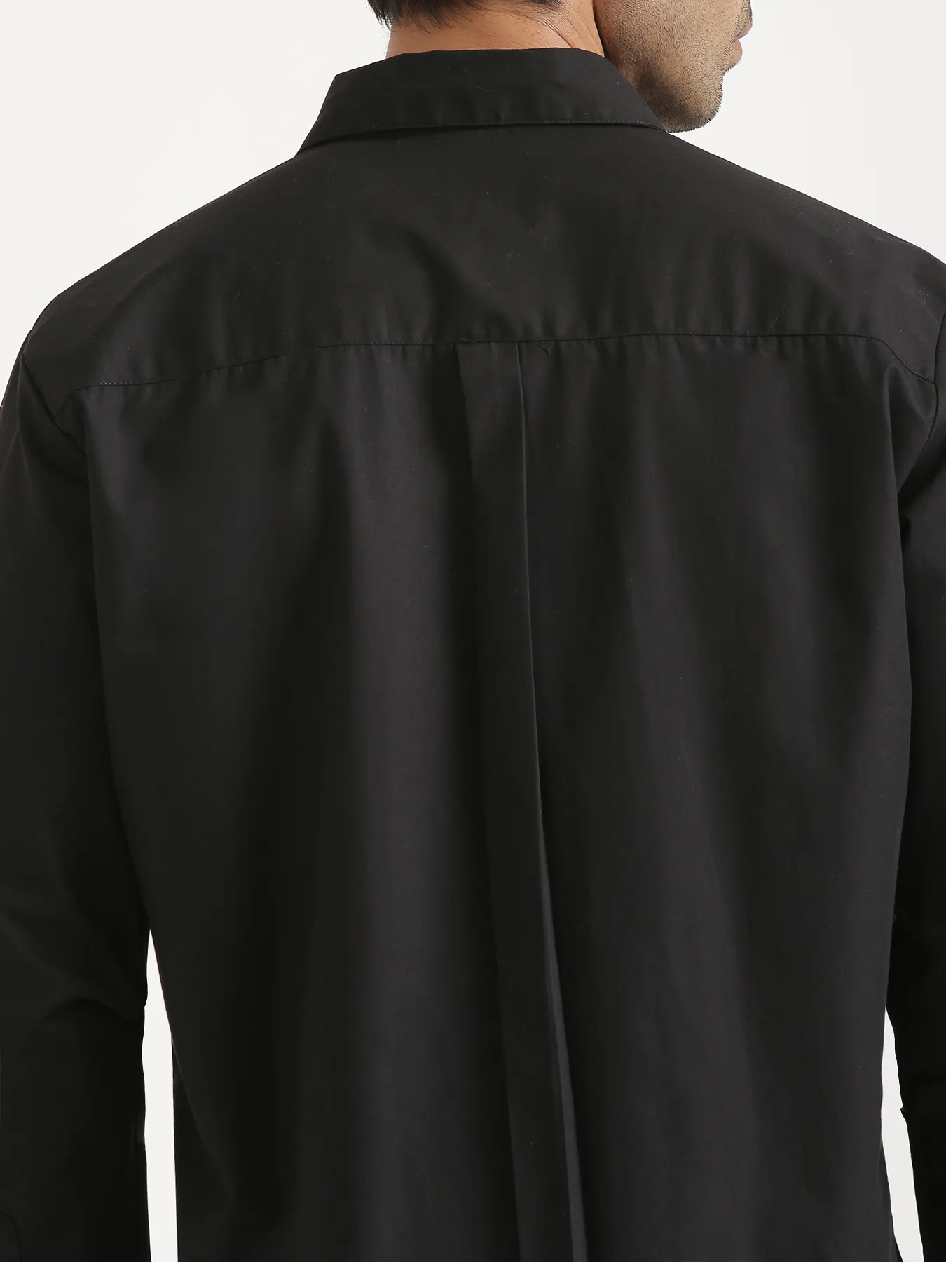 Men Black Better Cotton Full Sleeve Shirt - Image 11