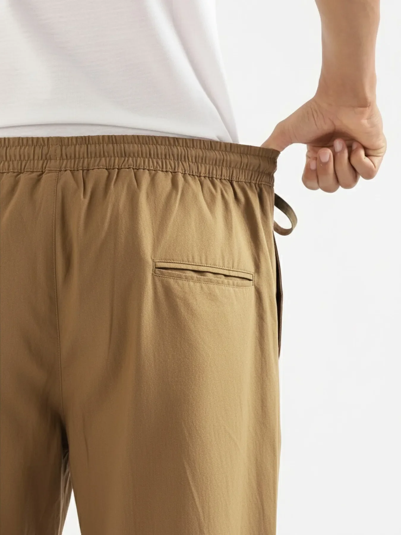 Men Coffee Brown Cotton Pant - Image 5
