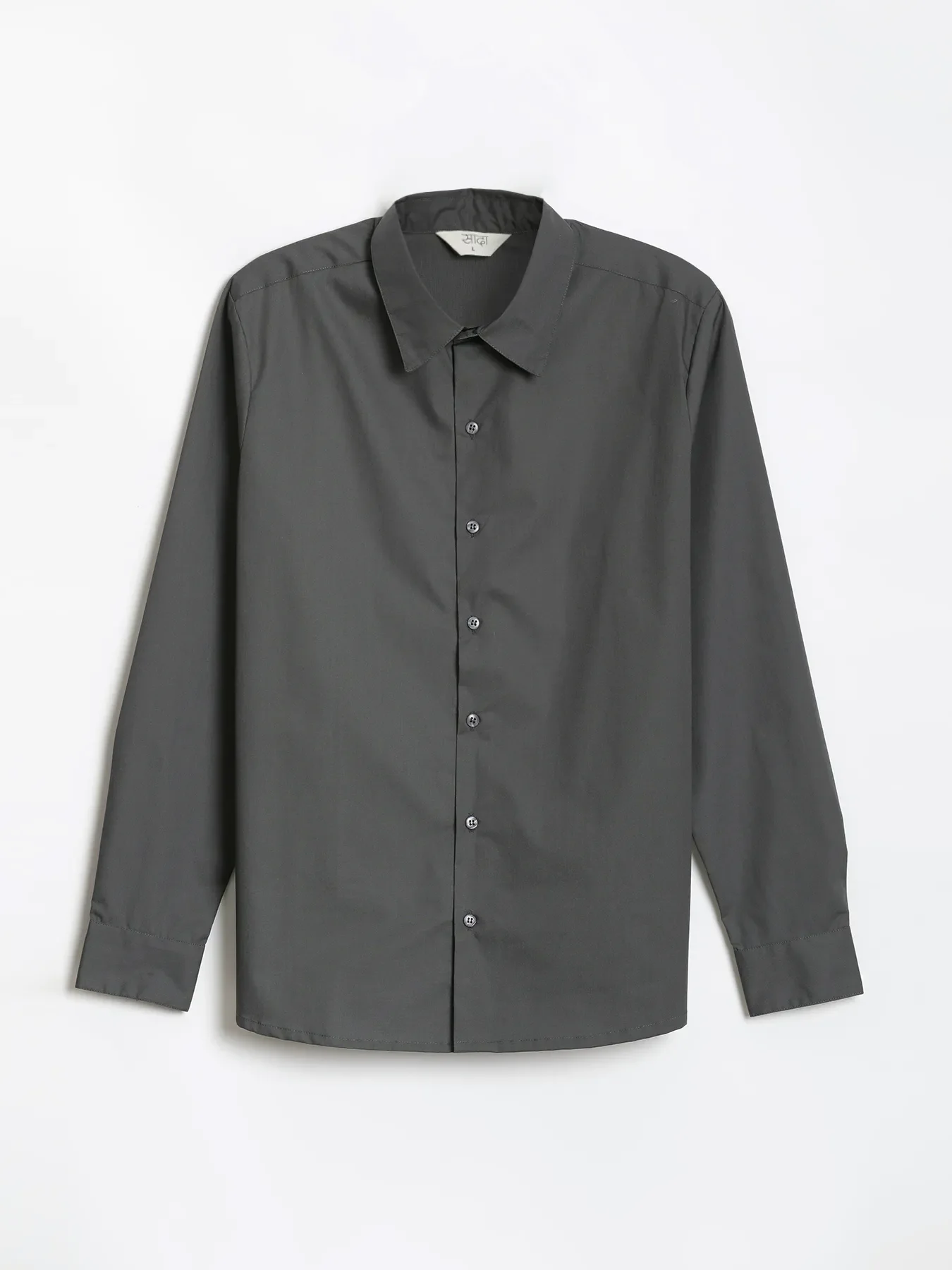 Men Dark Grey Better Cotton Full Sleeve Shirt - Image 17