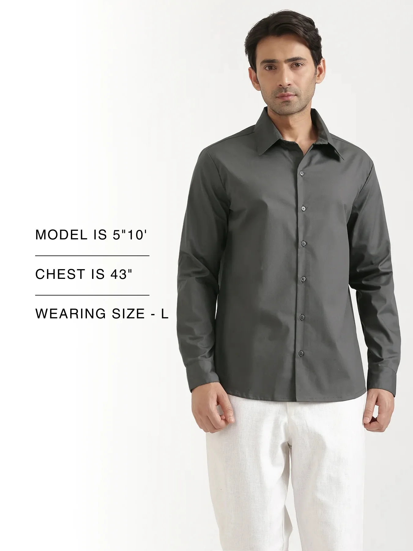Men Dark Grey Better Cotton Full Sleeve Shirt - Image 18