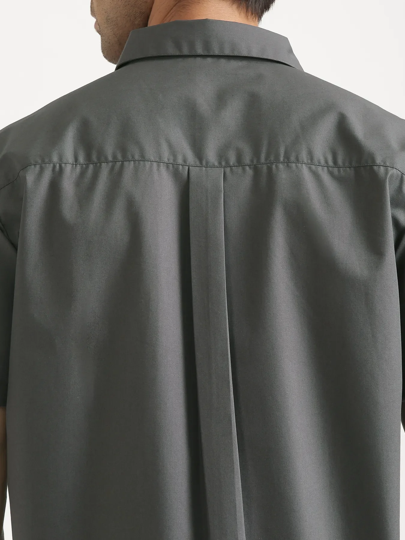 Men Dark Grey Better Cotton Short Sleeve Shirt - Image 10
