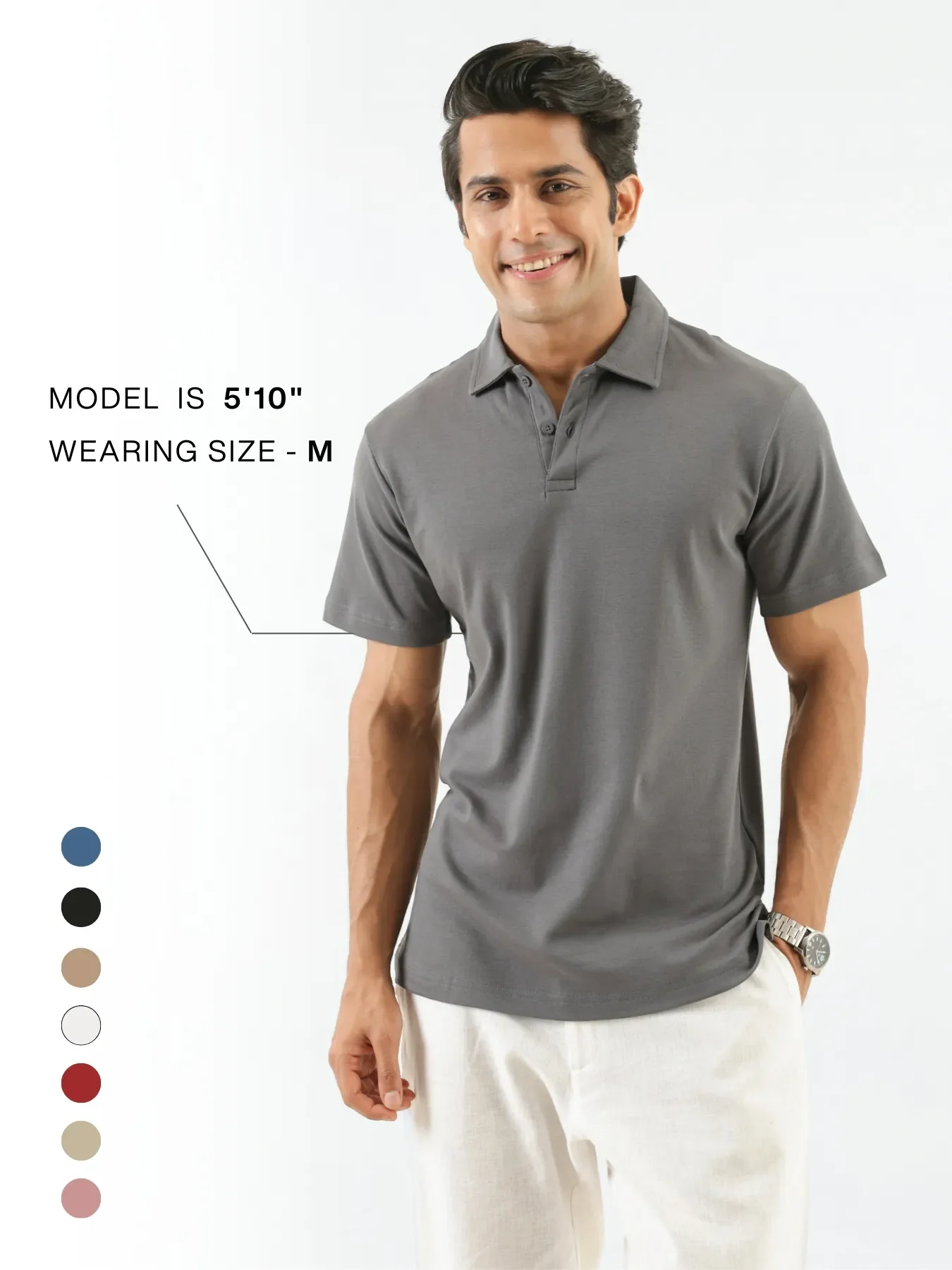 Men German Grey Polo T-shirt - Image 11
