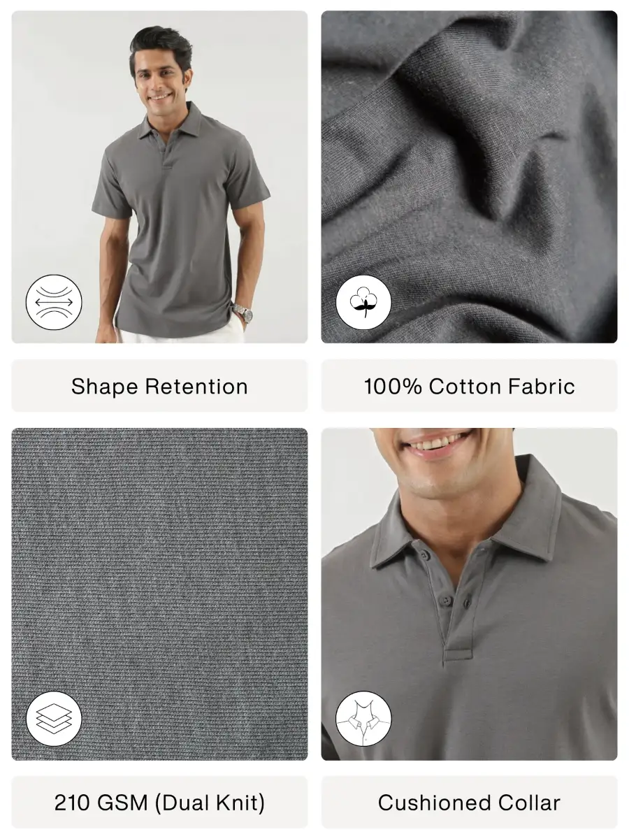 Men German Grey Polo T-shirt - Image 2
