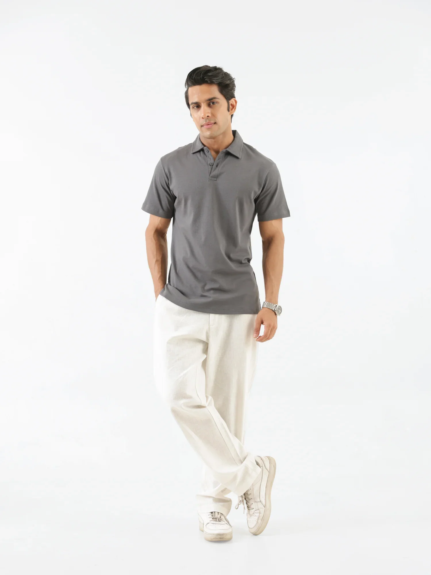 Men German Grey Polo T-shirt - Image 3