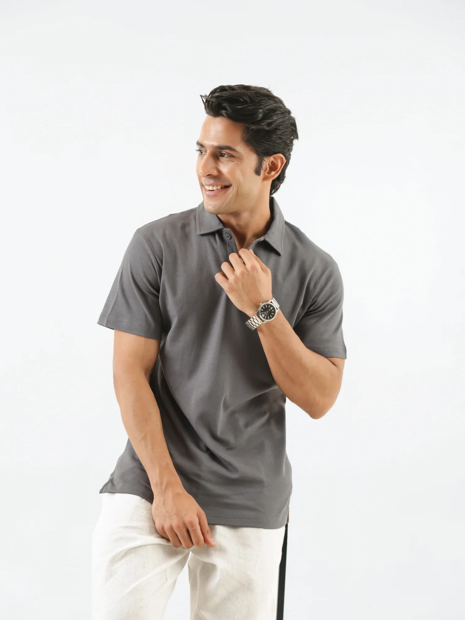 Men German Grey Polo T-shirt - Image 4