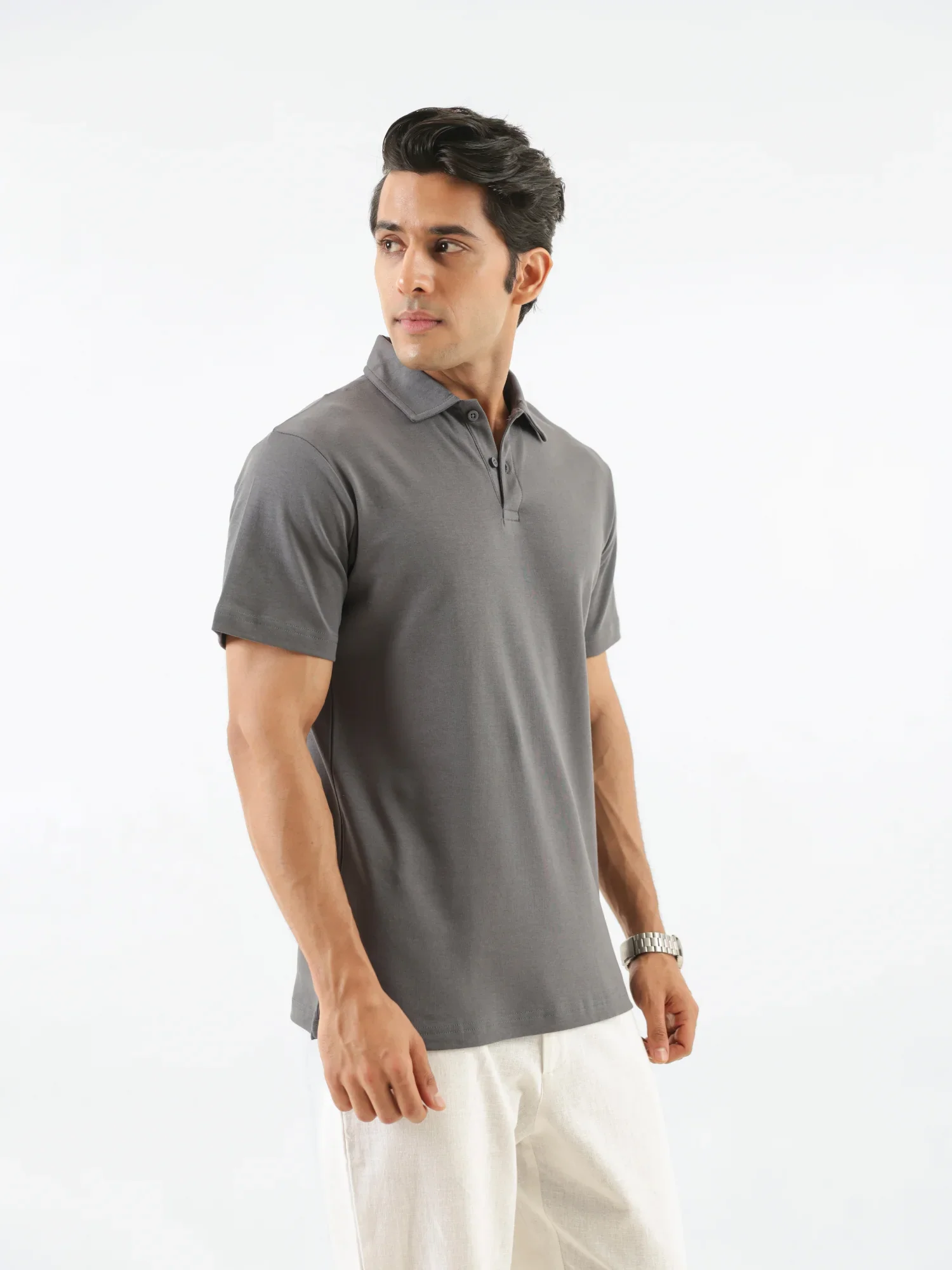 Men German Grey Polo T-shirt - Image 8