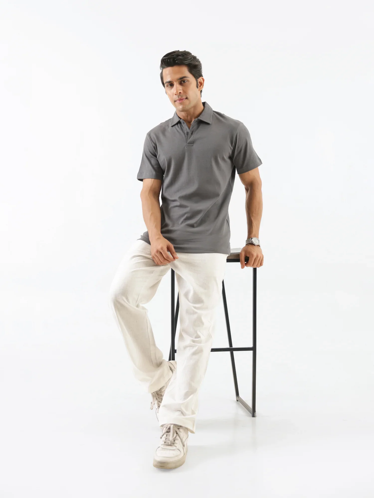 Men German Grey Polo T-shirt - Image 9