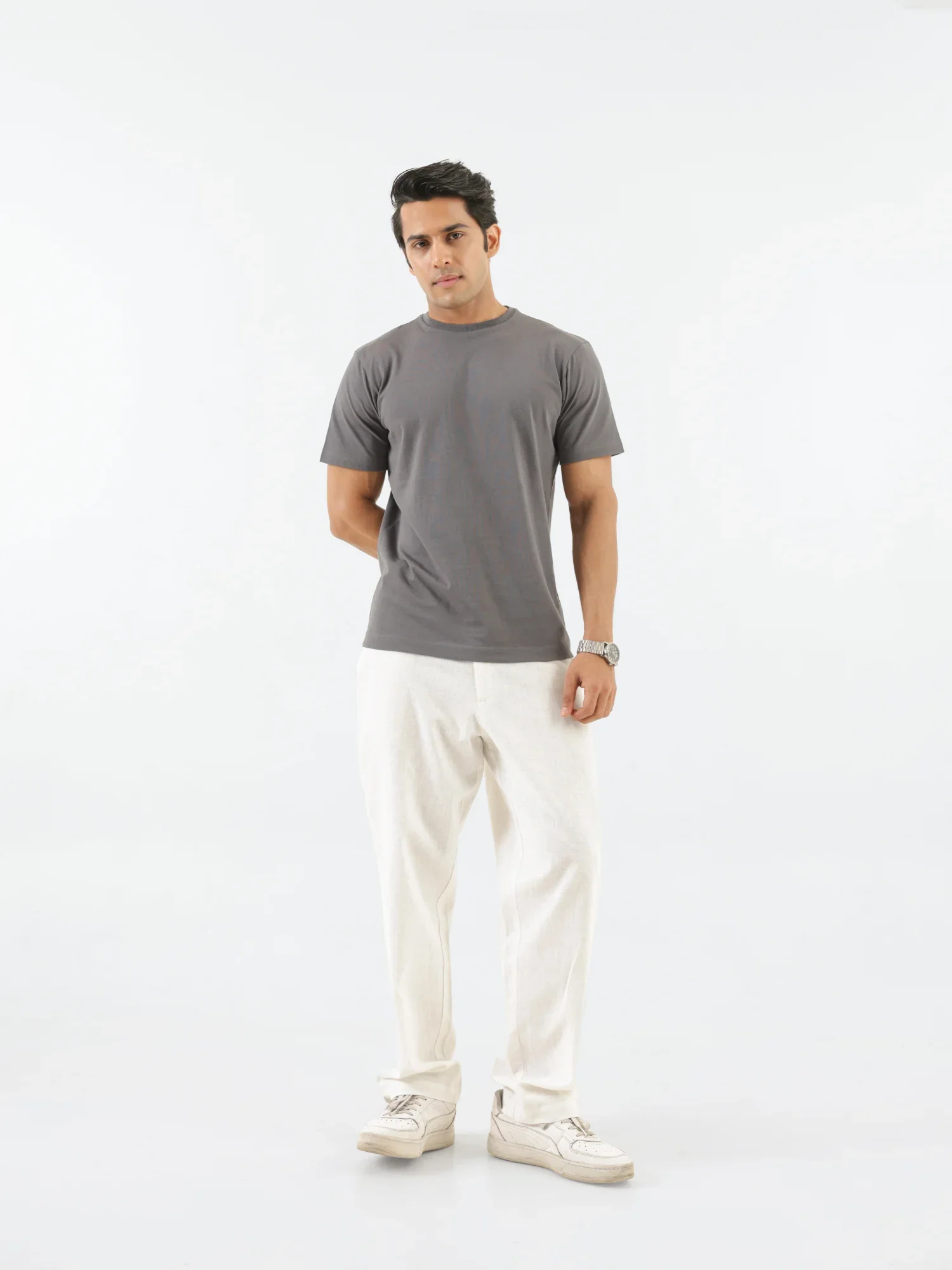Men German Grey Round Neck T-shirt - Image 3
