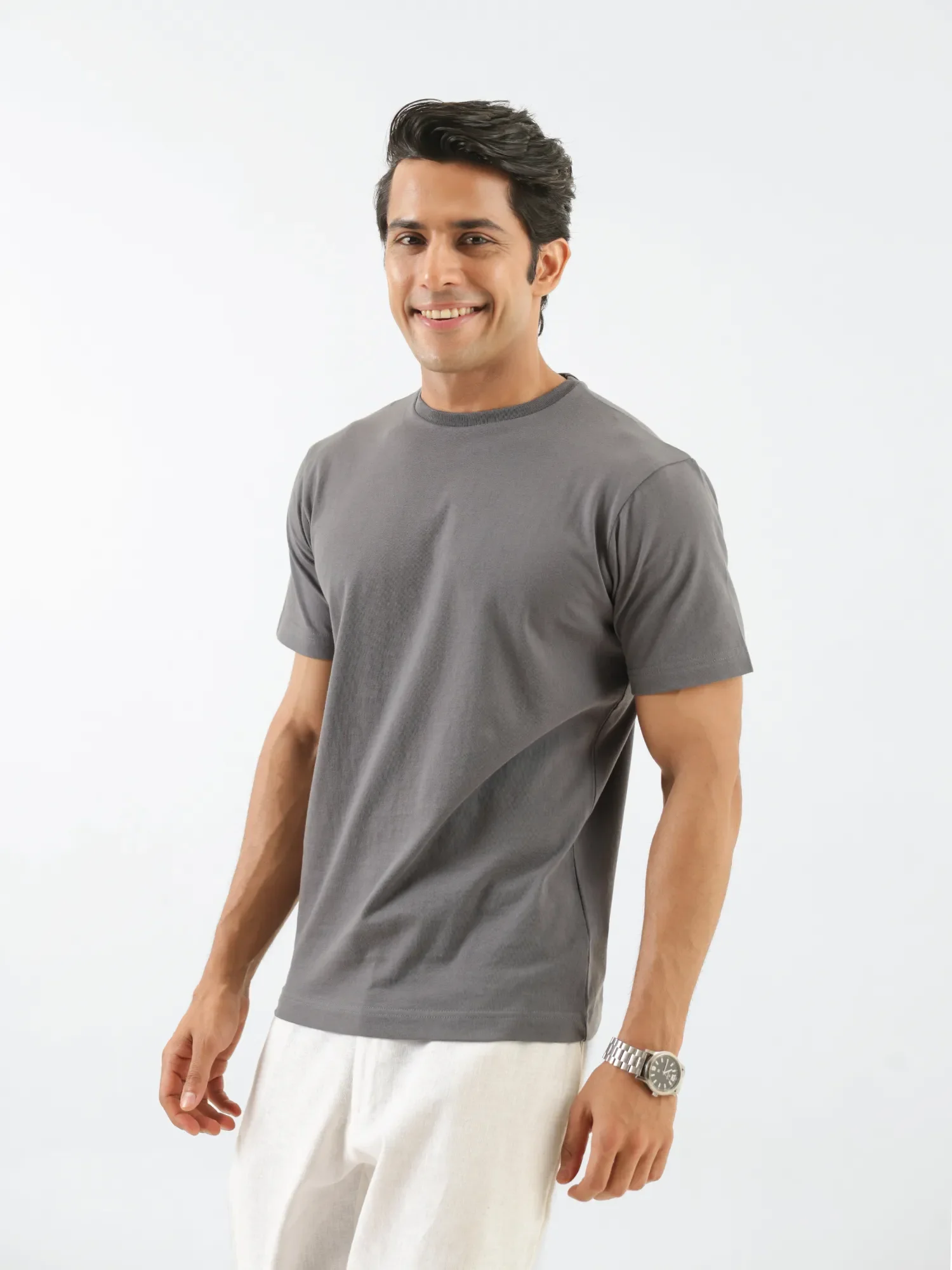 Men German Grey Round Neck T-shirt - Image 5